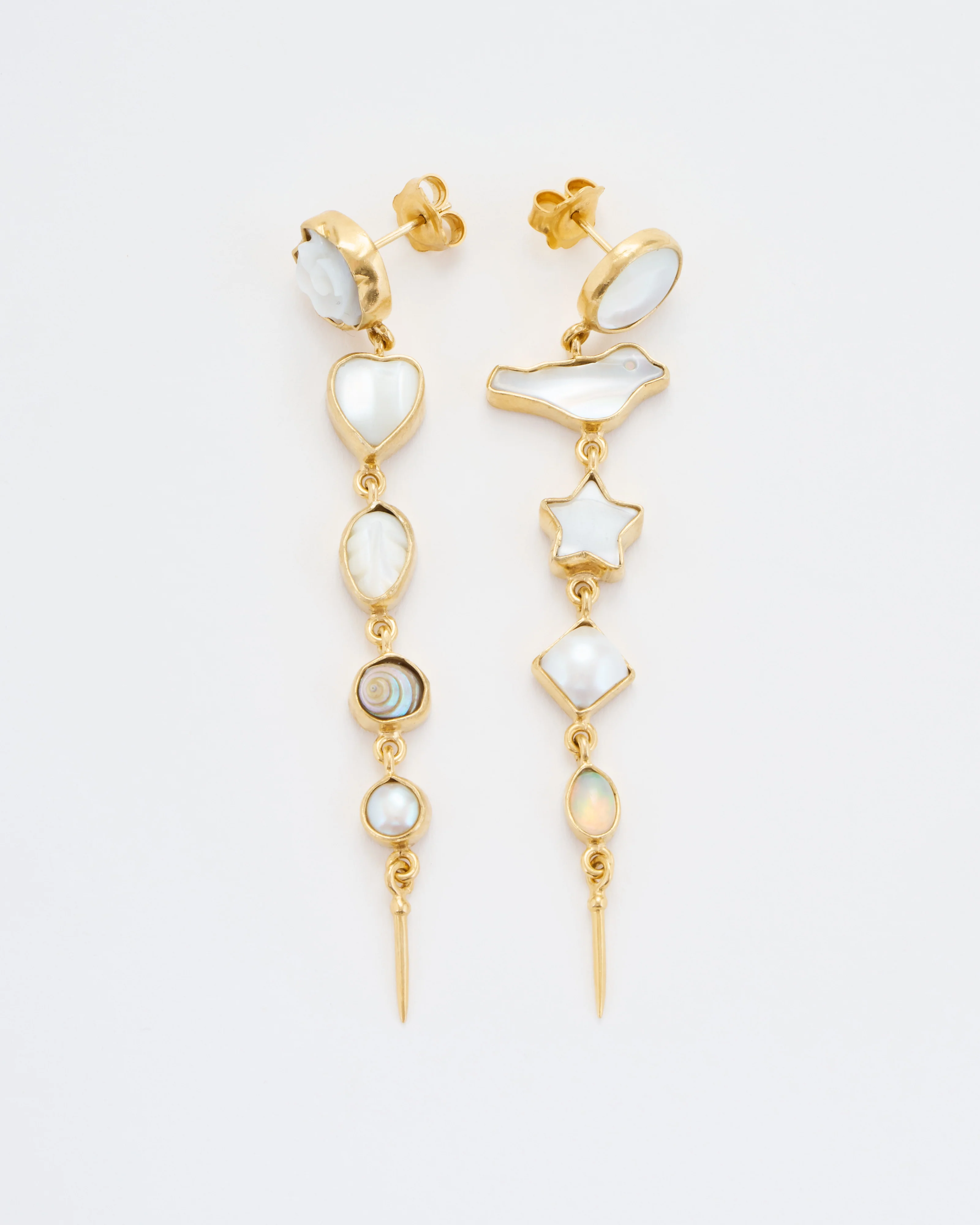 five charm victorian drop earrings - Image 2