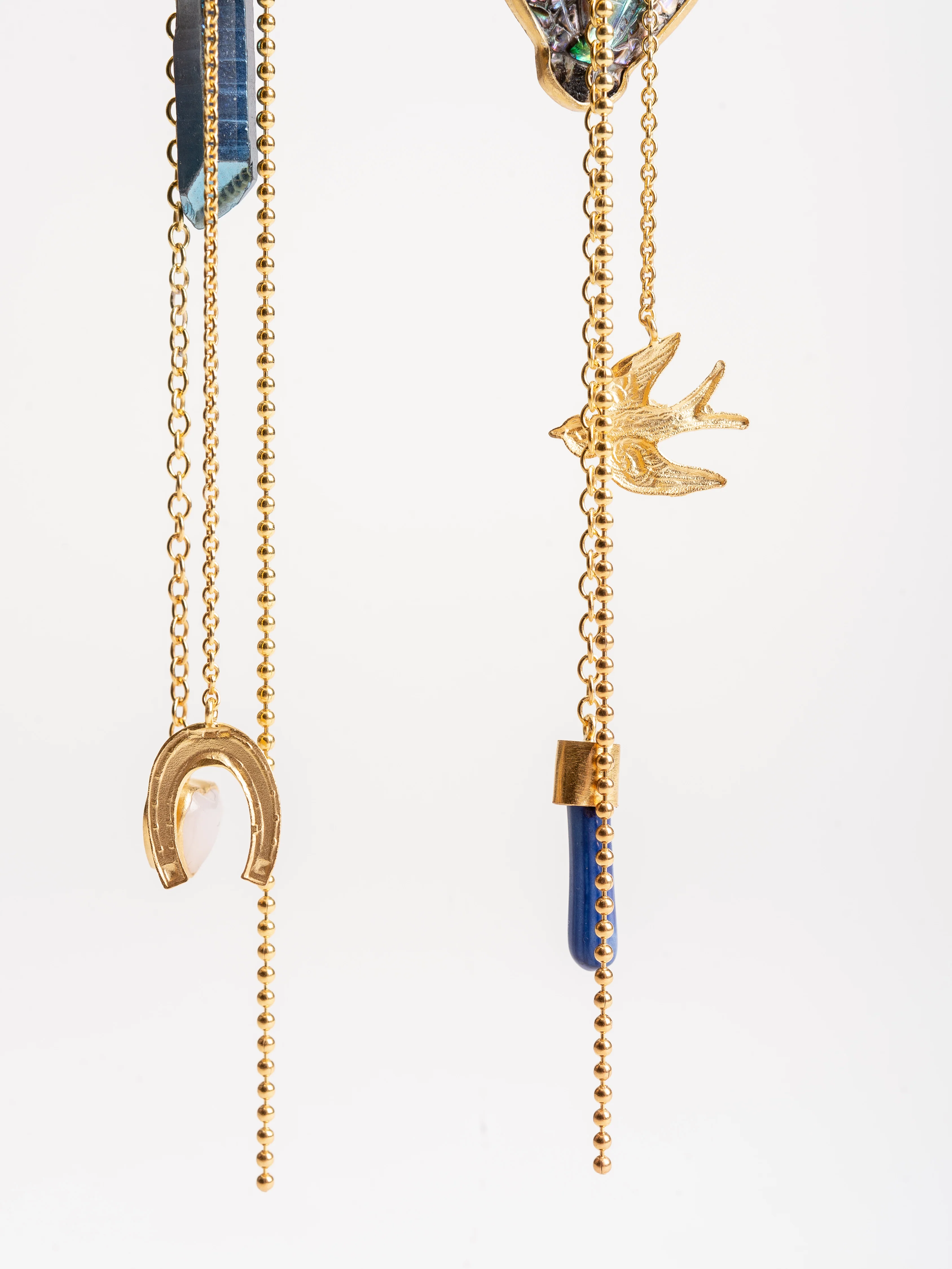 hand multi charm drop earring - Image 3