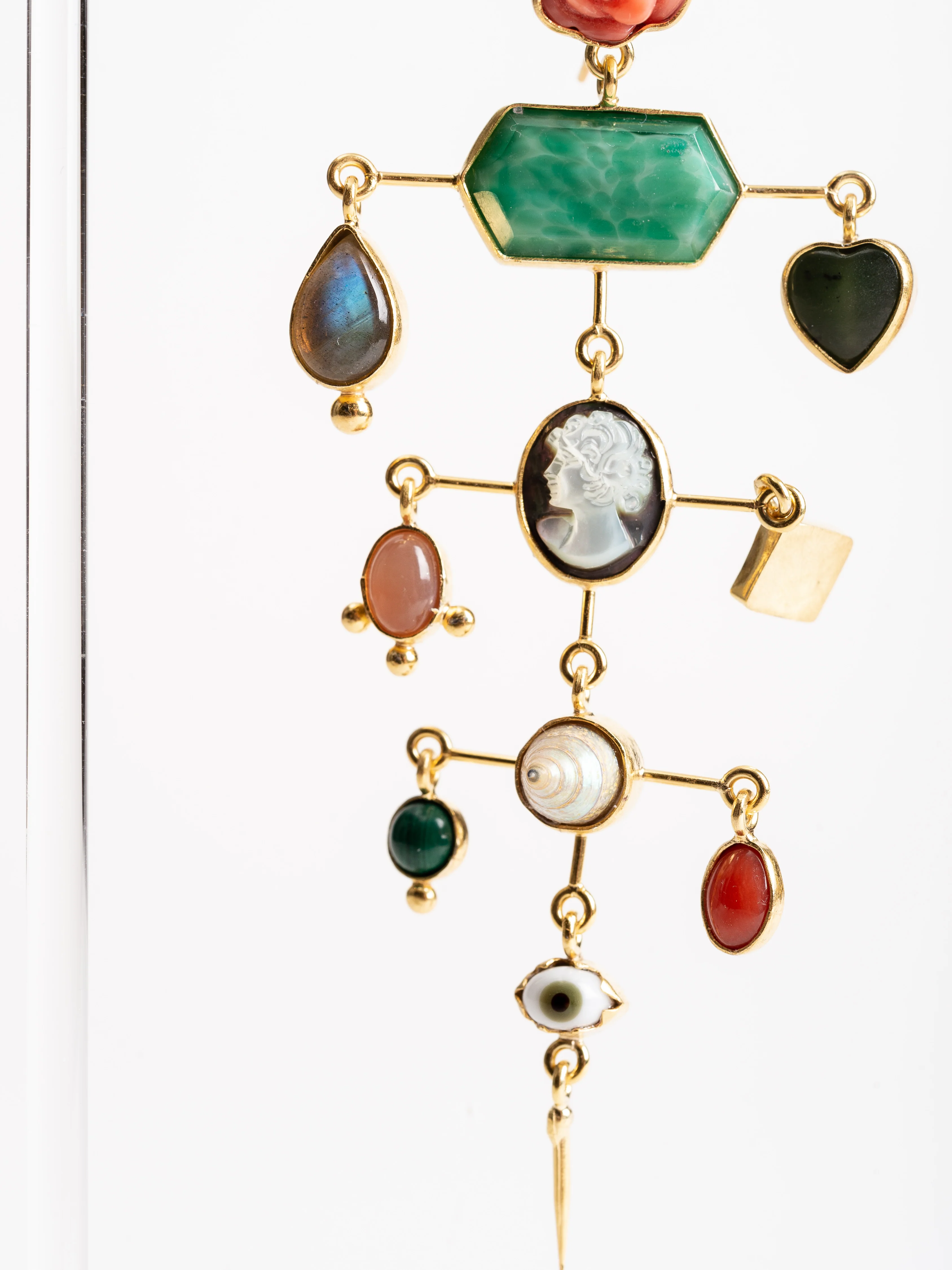 multi layer balance with victorian drop earring - Image 2