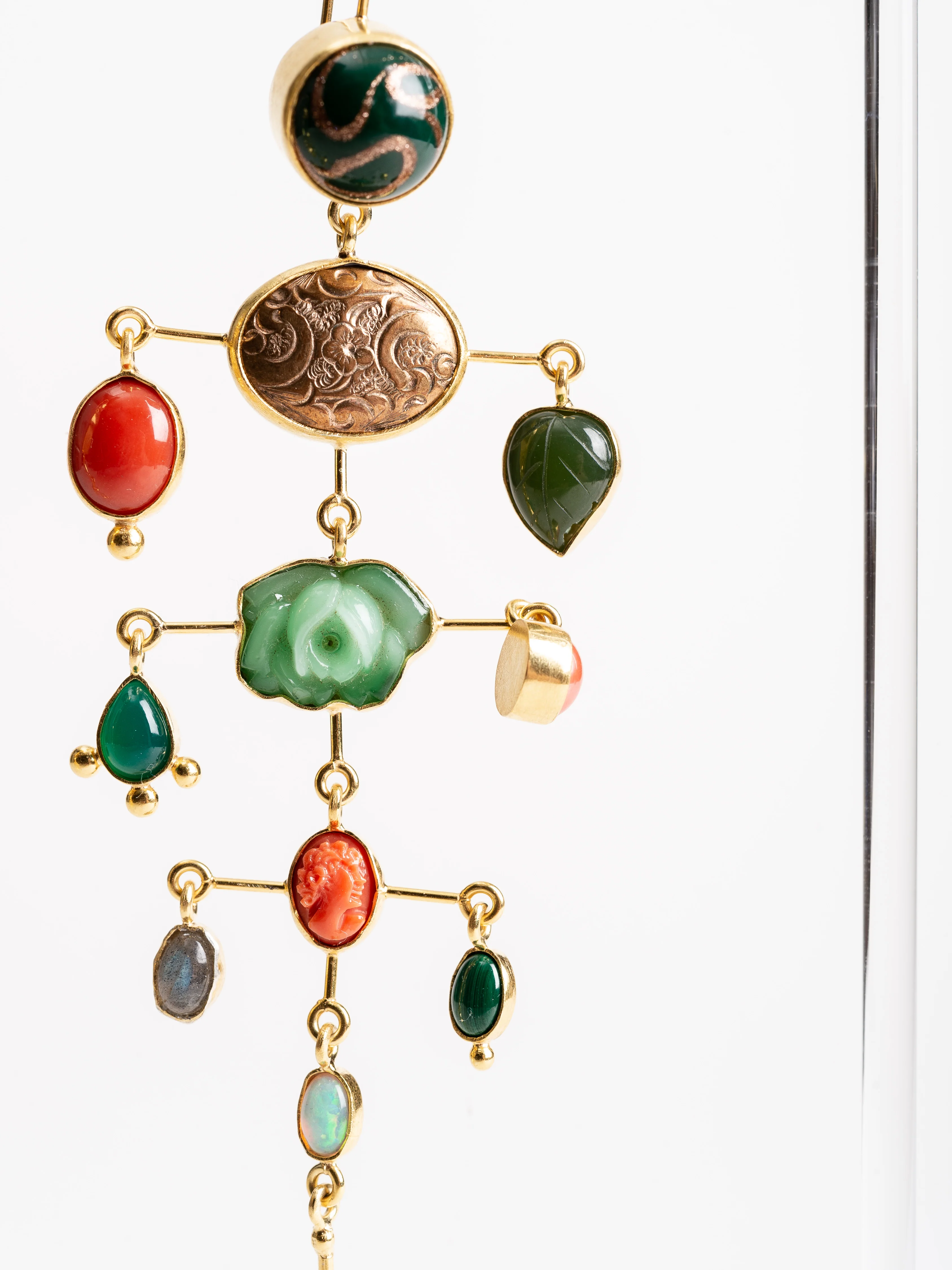 multi layer balance with victorian drop earring - Image 3