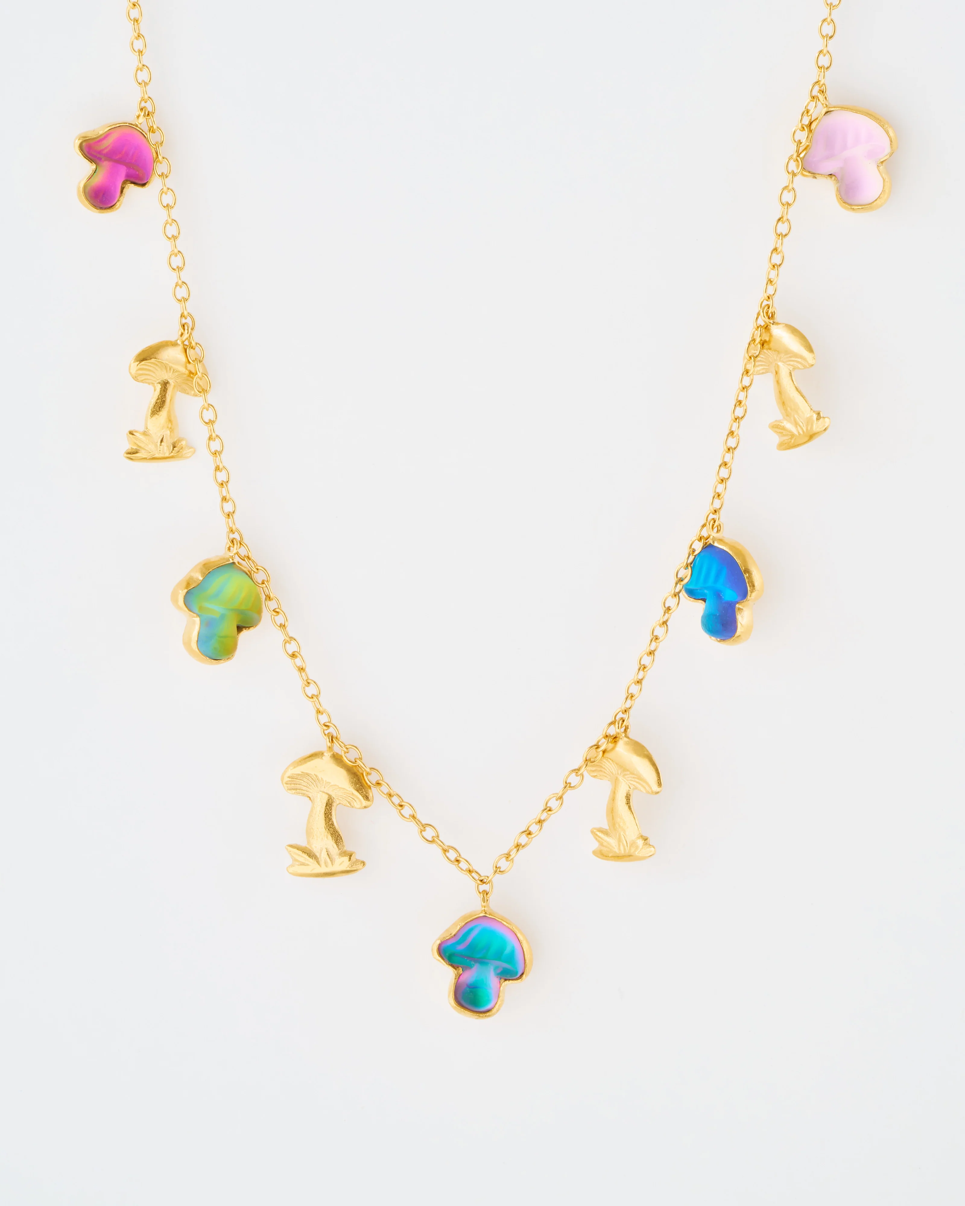 nine mushroom charm necklace - Image 3
