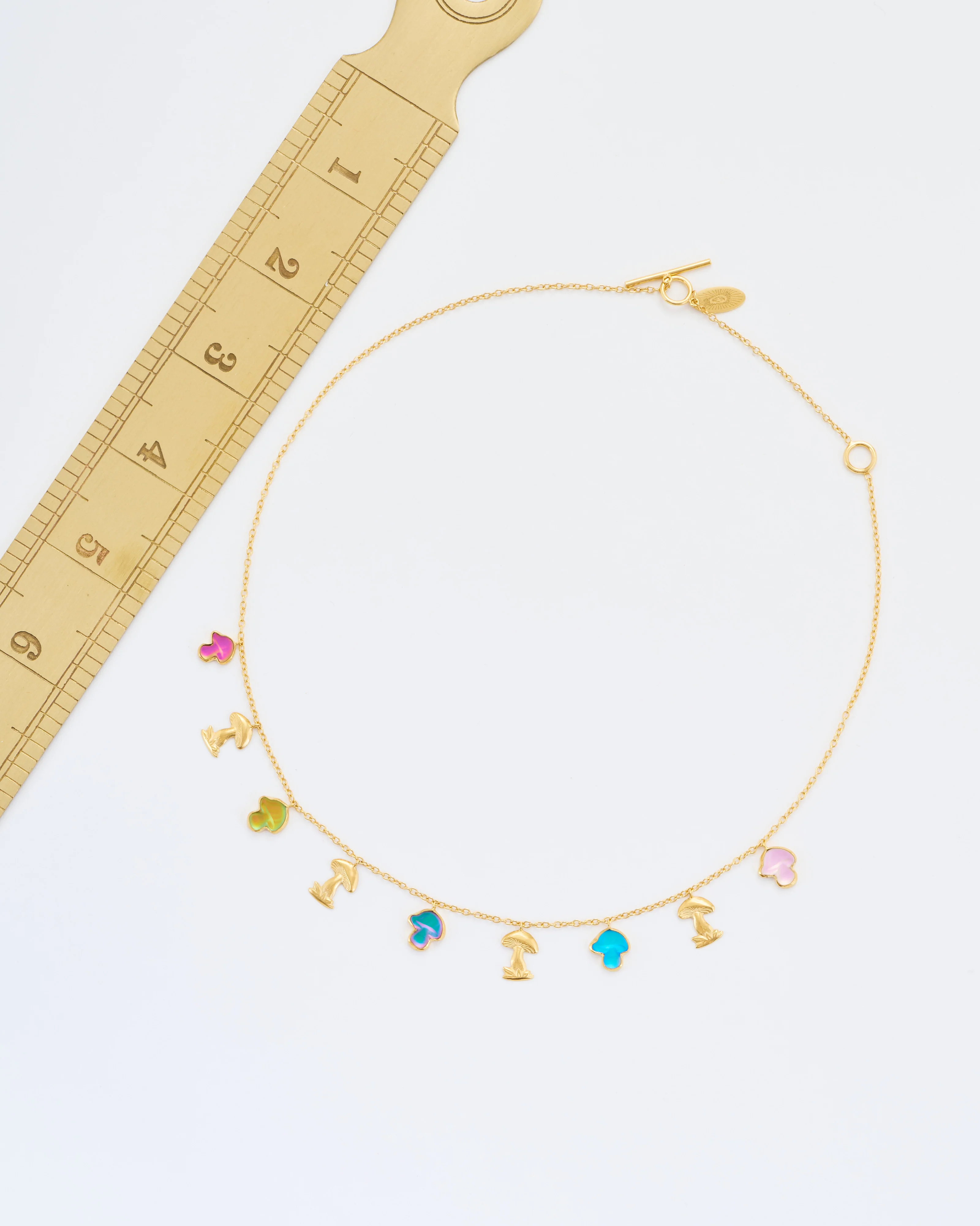 nine mushroom charm necklace - Image 8