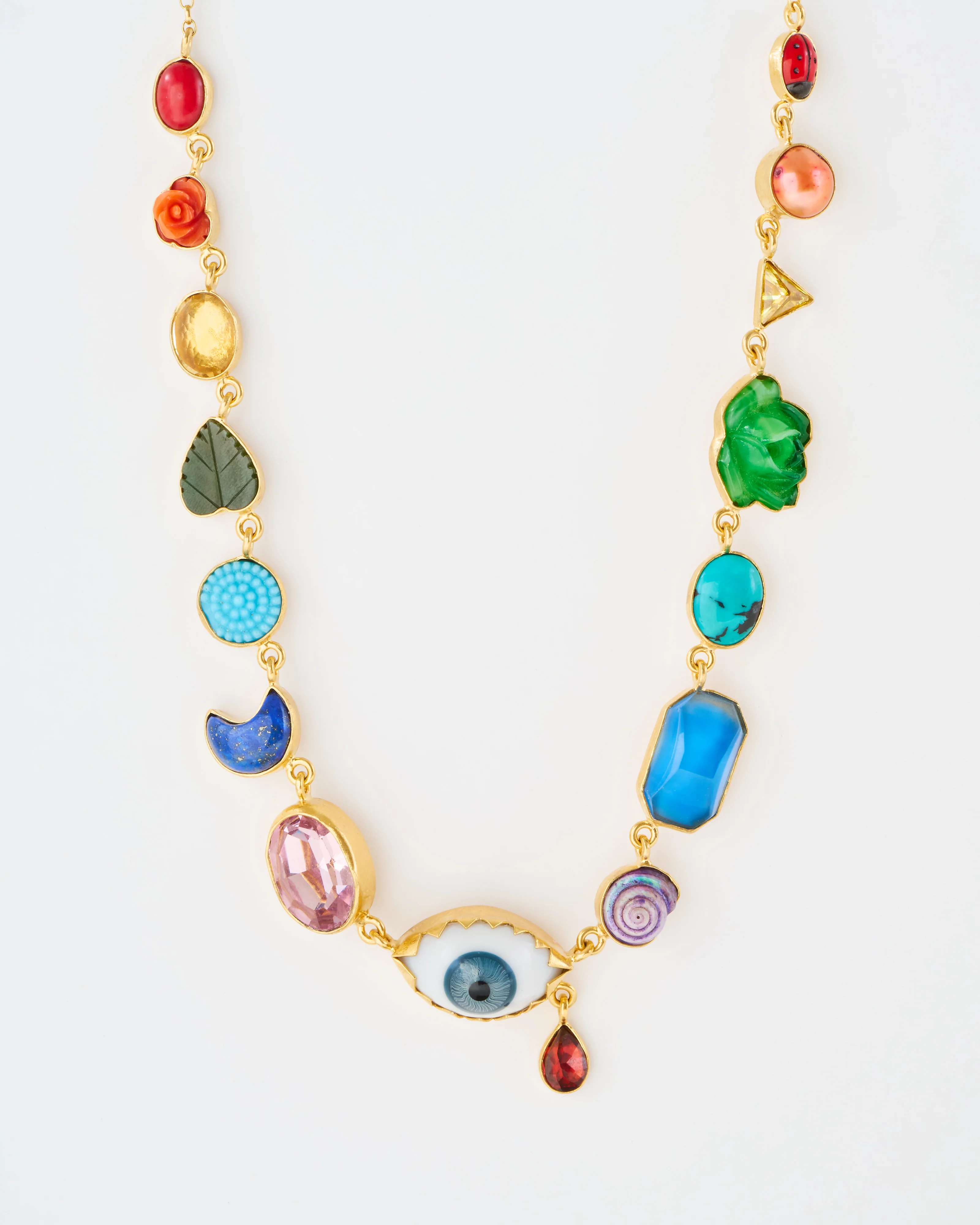 rainbow eye teardrop charm necklace - Image 3