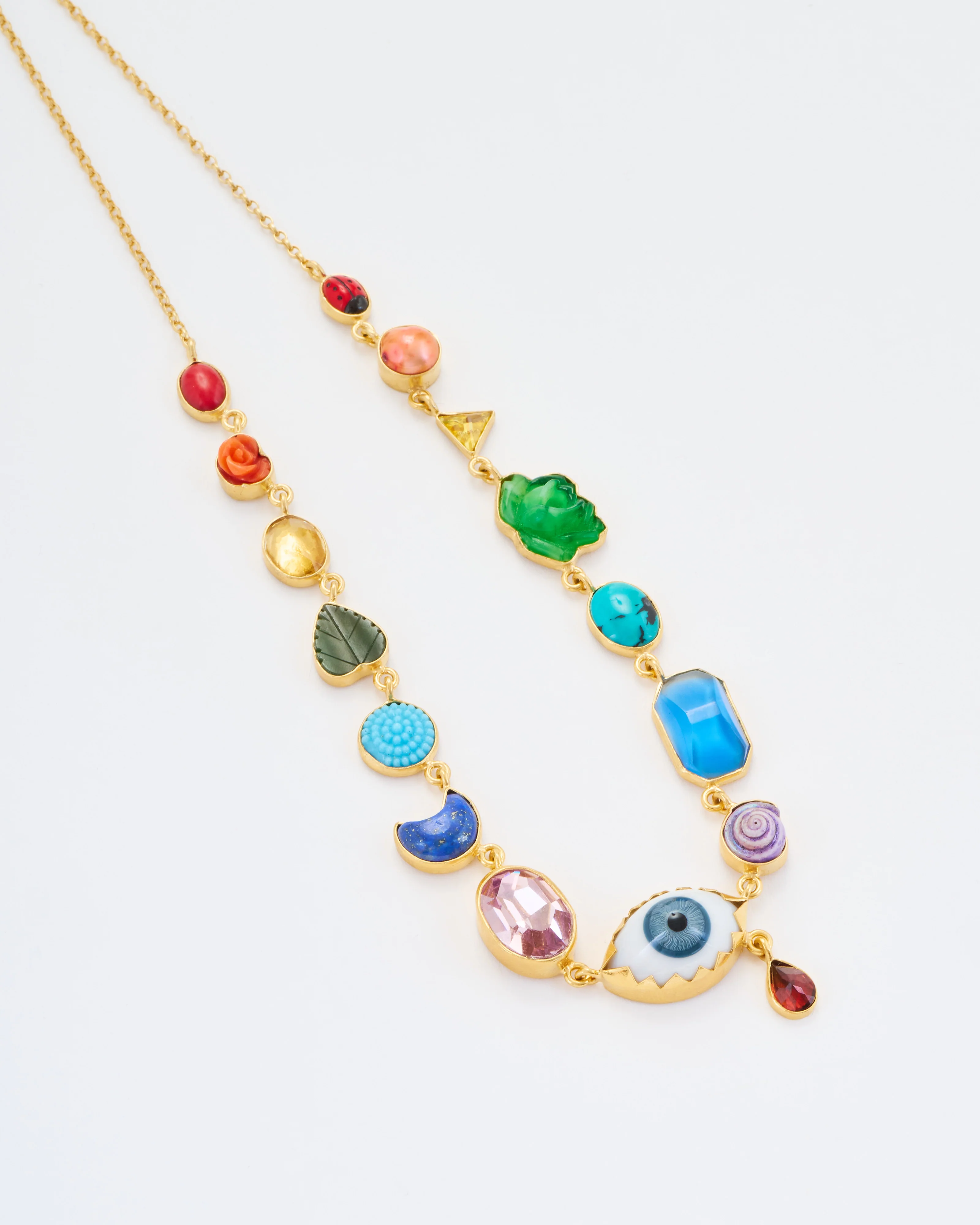 rainbow eye teardrop charm necklace - Image 5