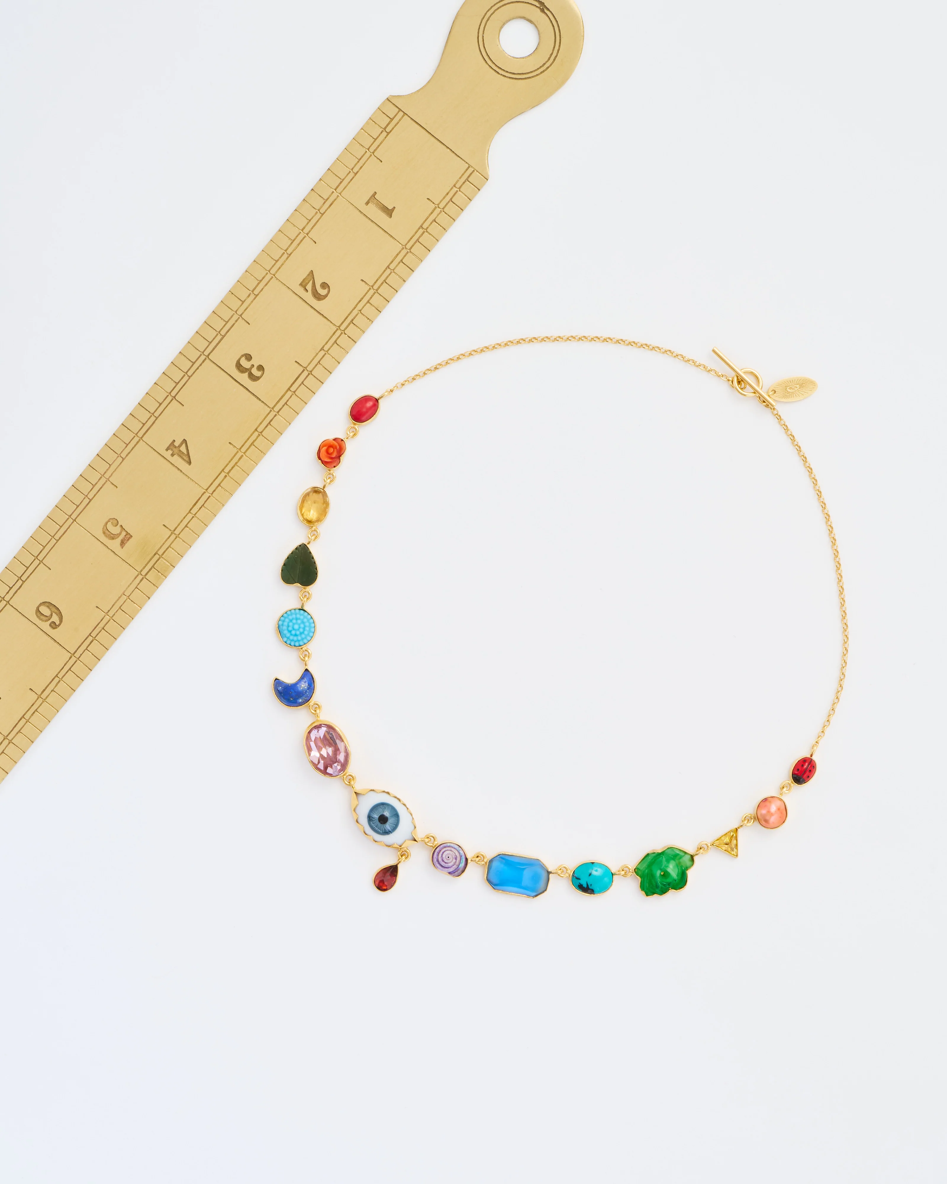 rainbow eye teardrop charm necklace - Image 8
