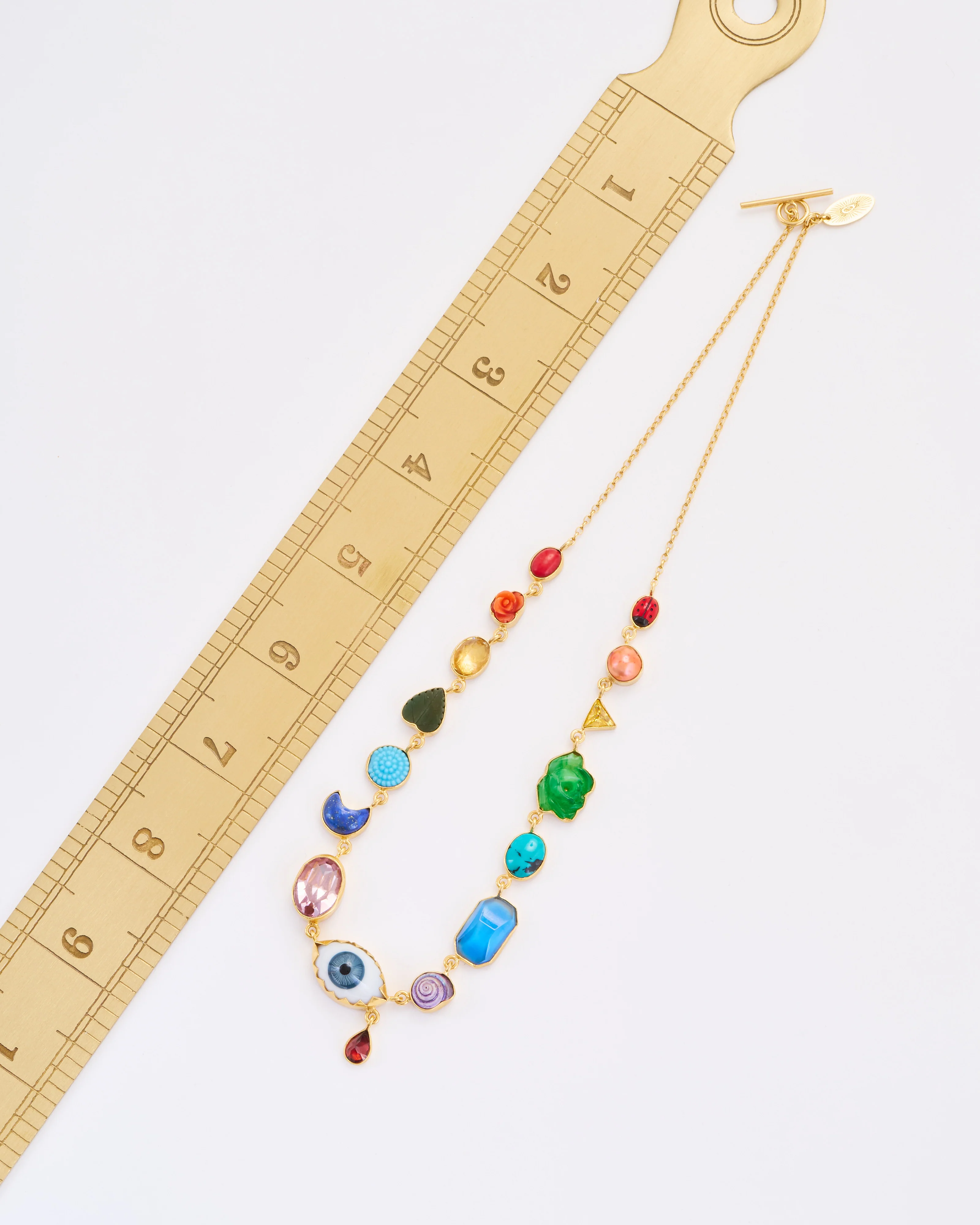 rainbow eye teardrop charm necklace - Image 9