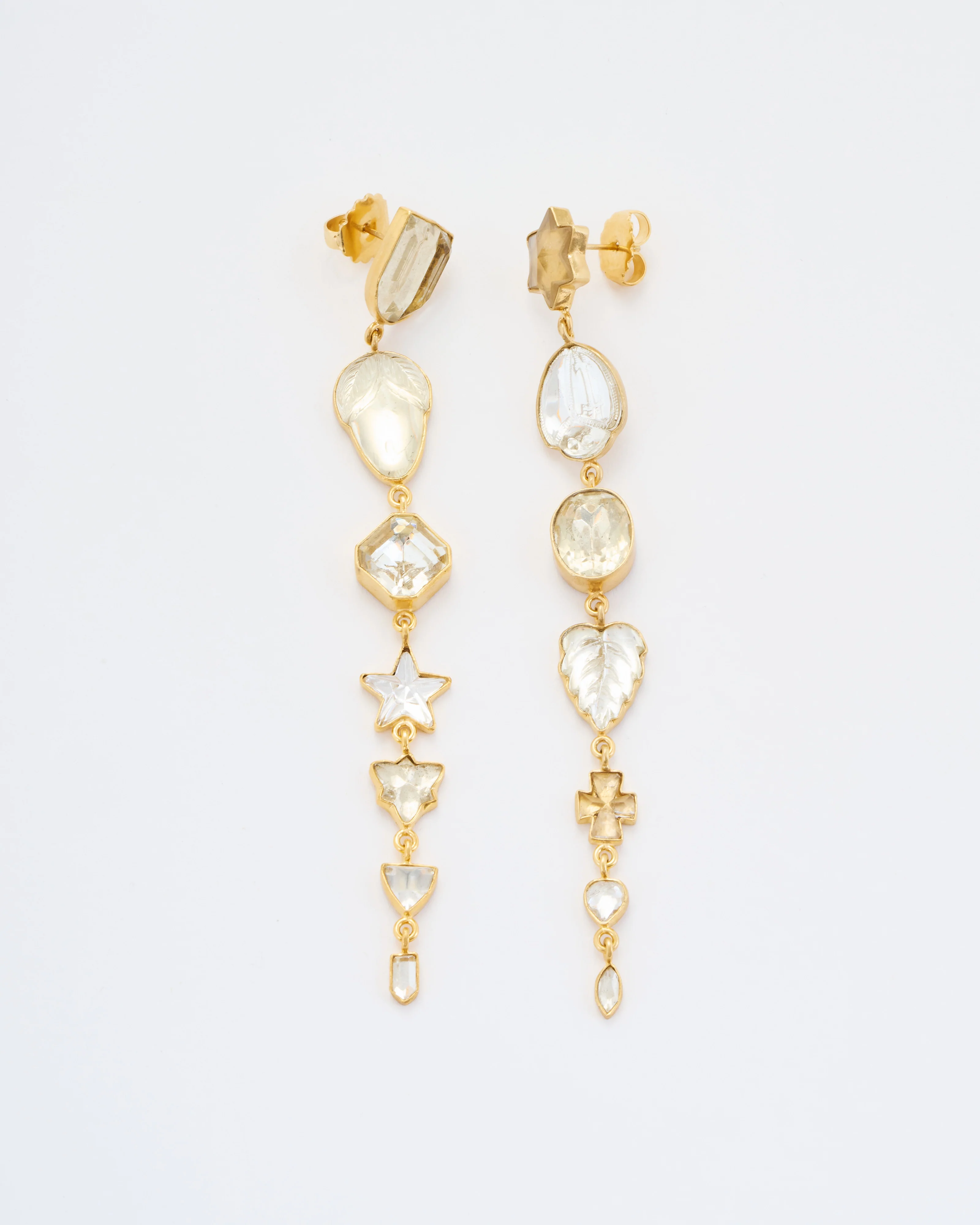 star seven charm drop earrings - Image 2