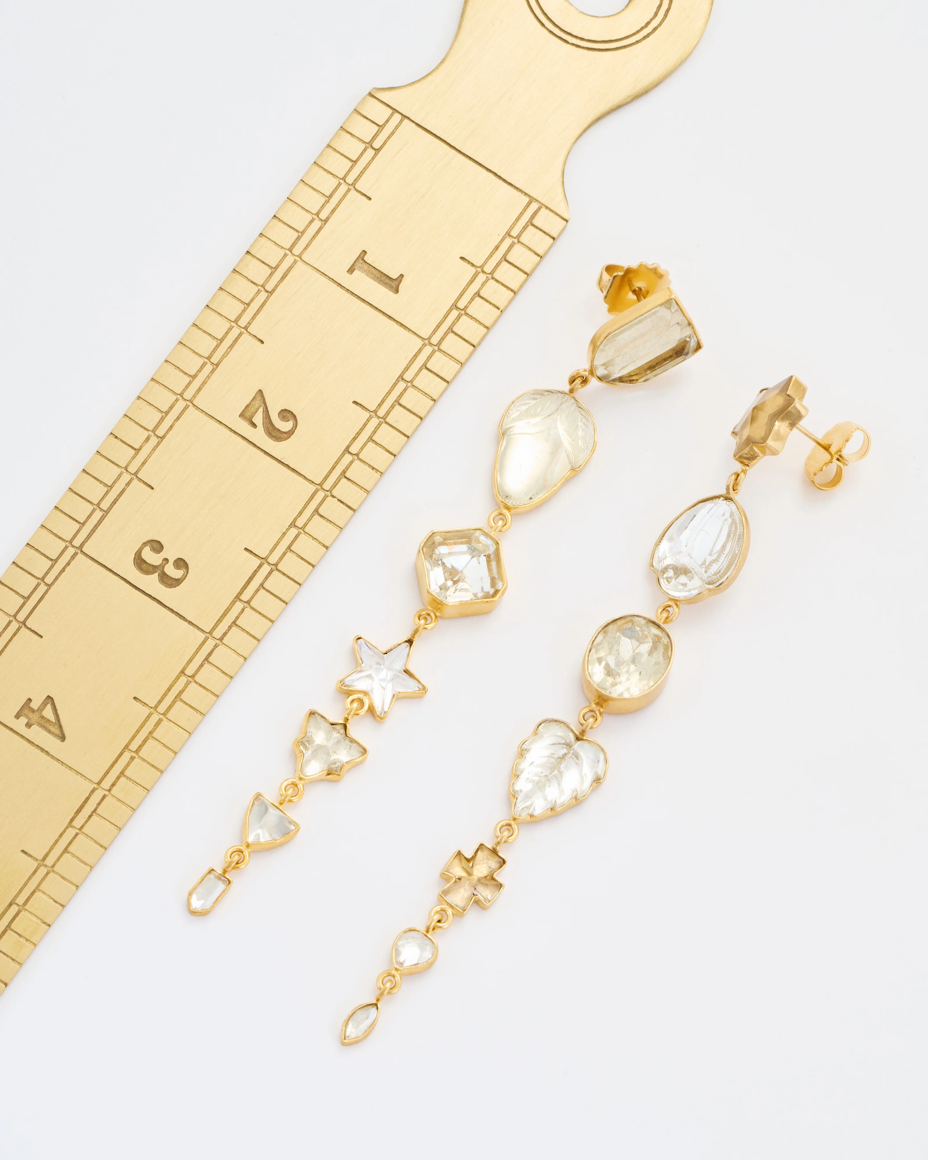 star seven charm drop earrings - Image 5