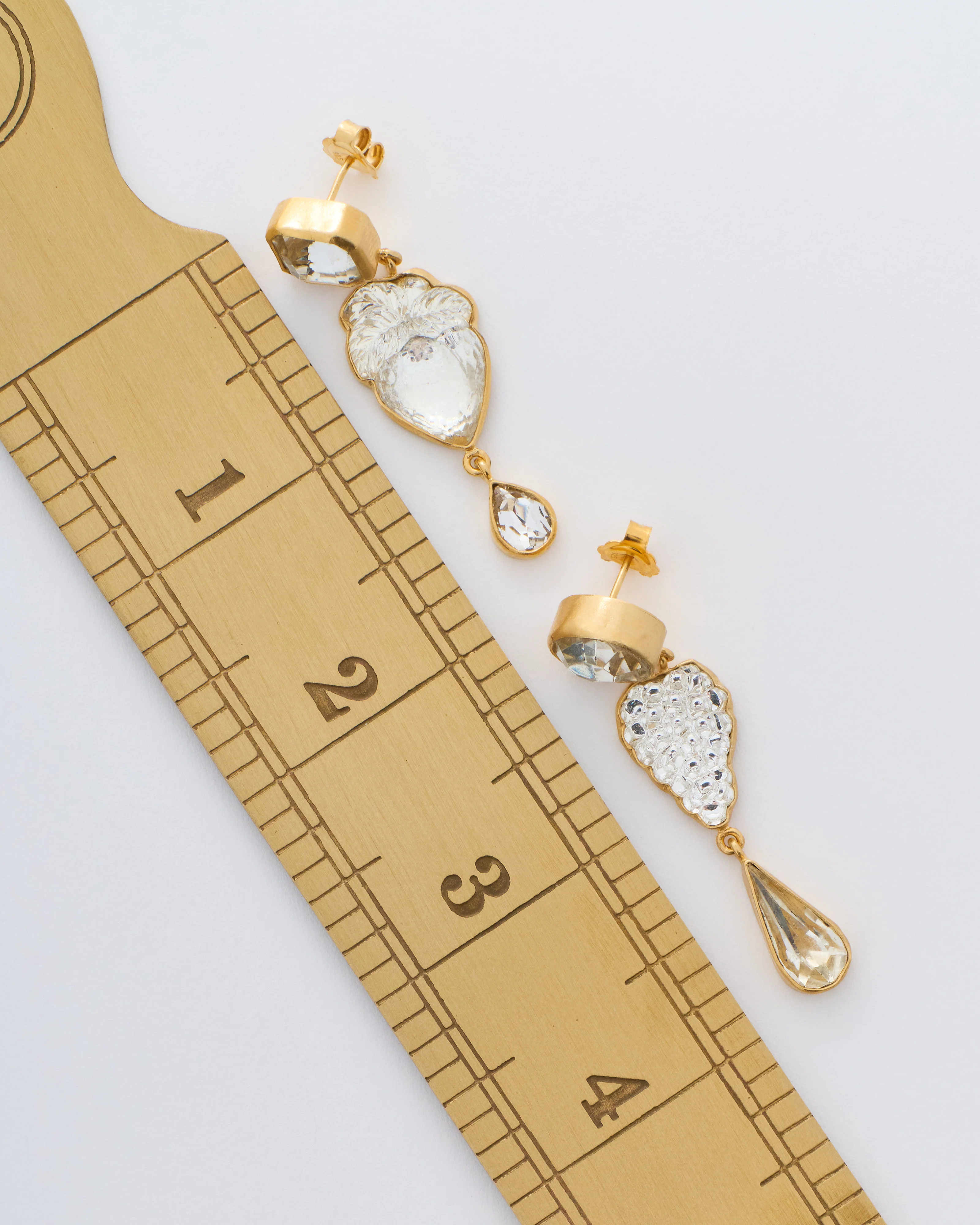 three charm vintage crystal earrings - Image 6