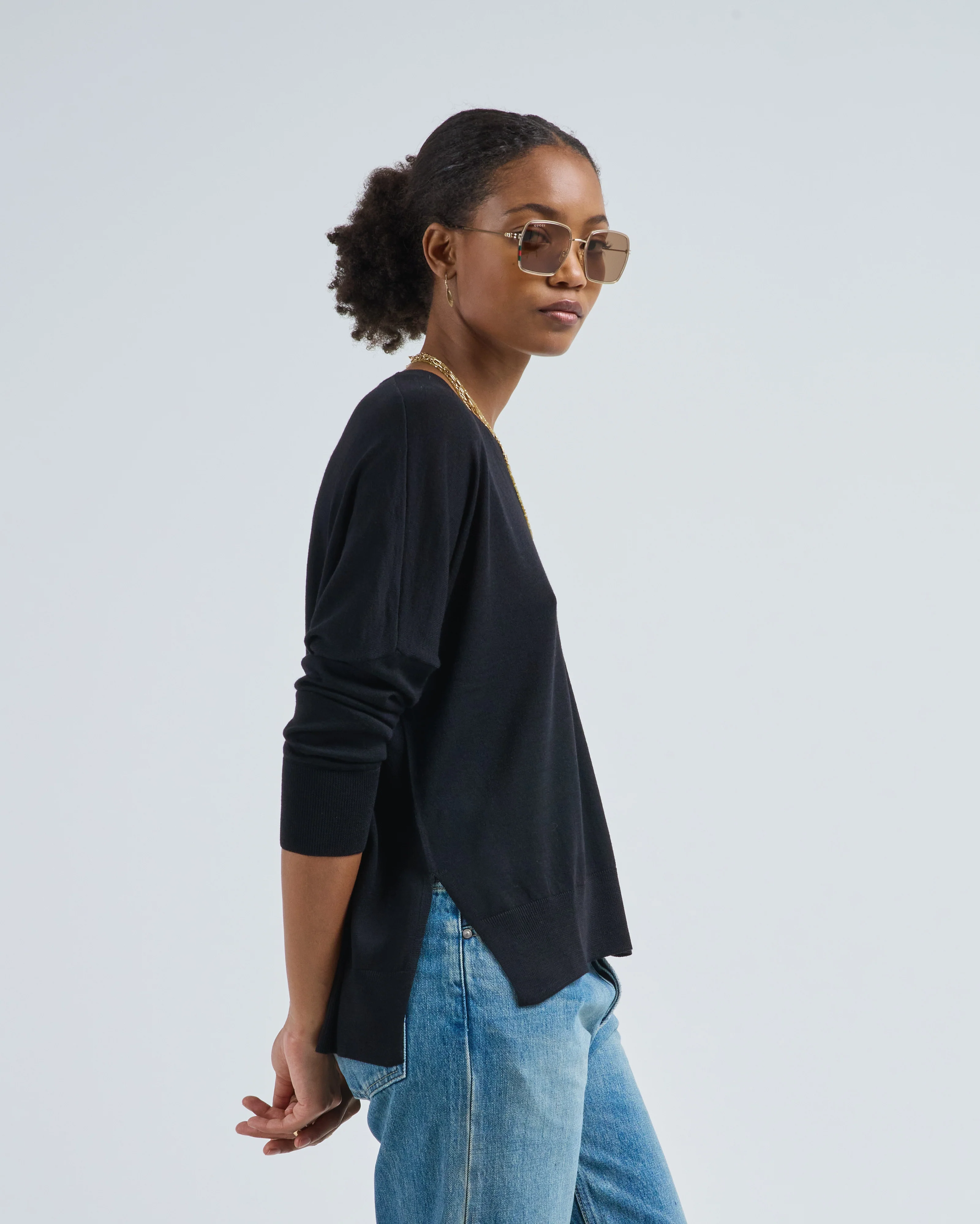 boxy merino v-neck - Image 3