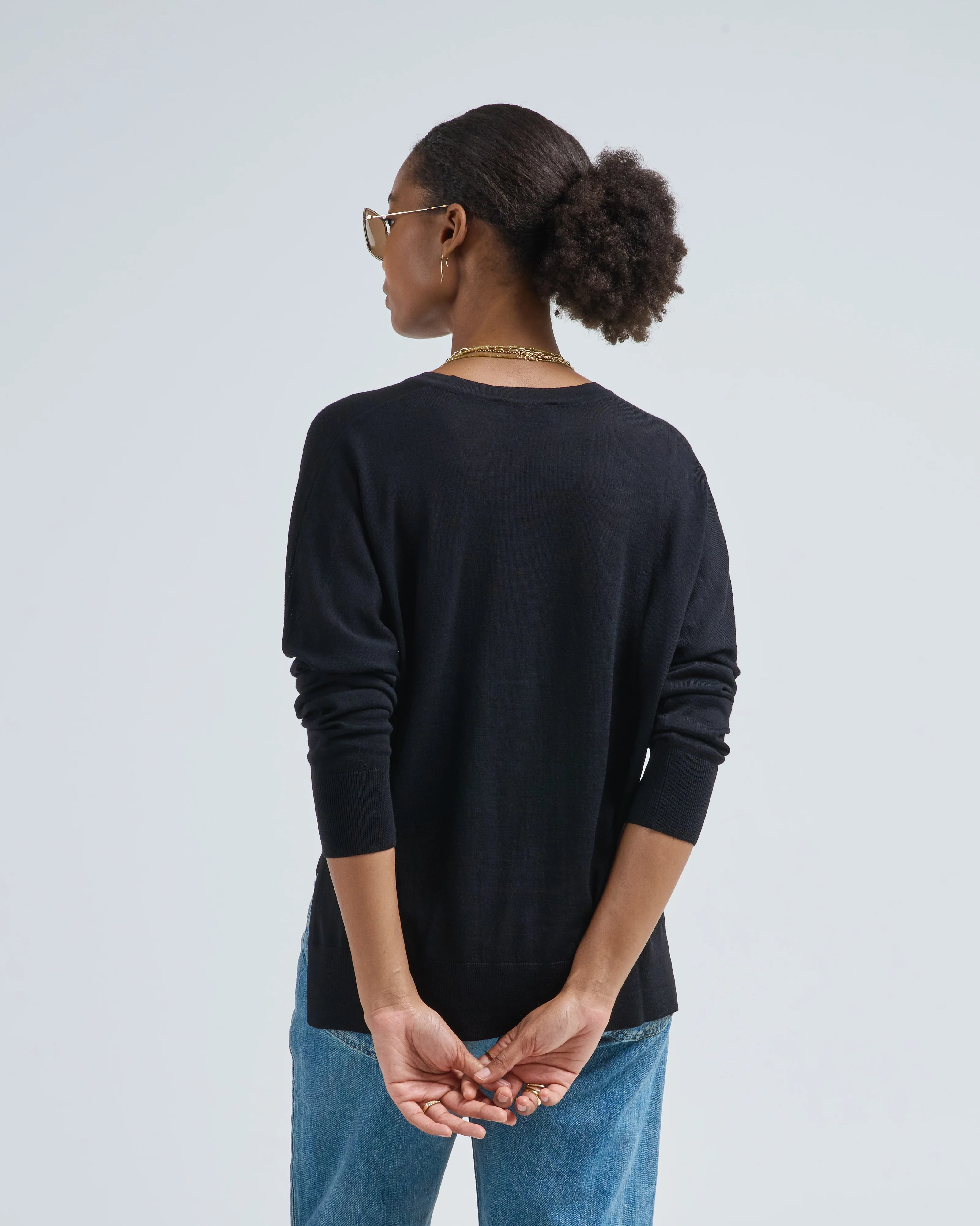 boxy merino v-neck - Image 4