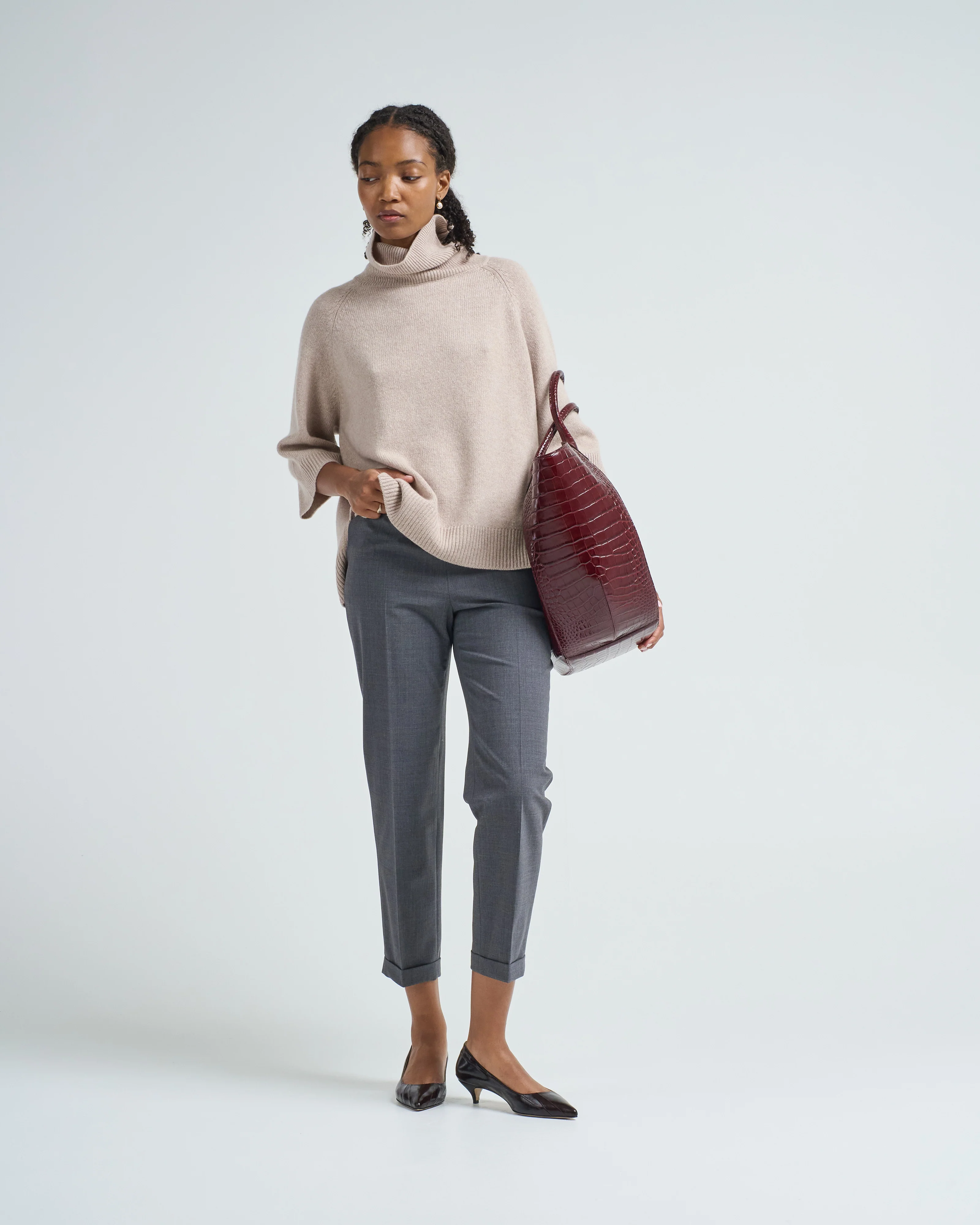 cashmere cape turtleneck