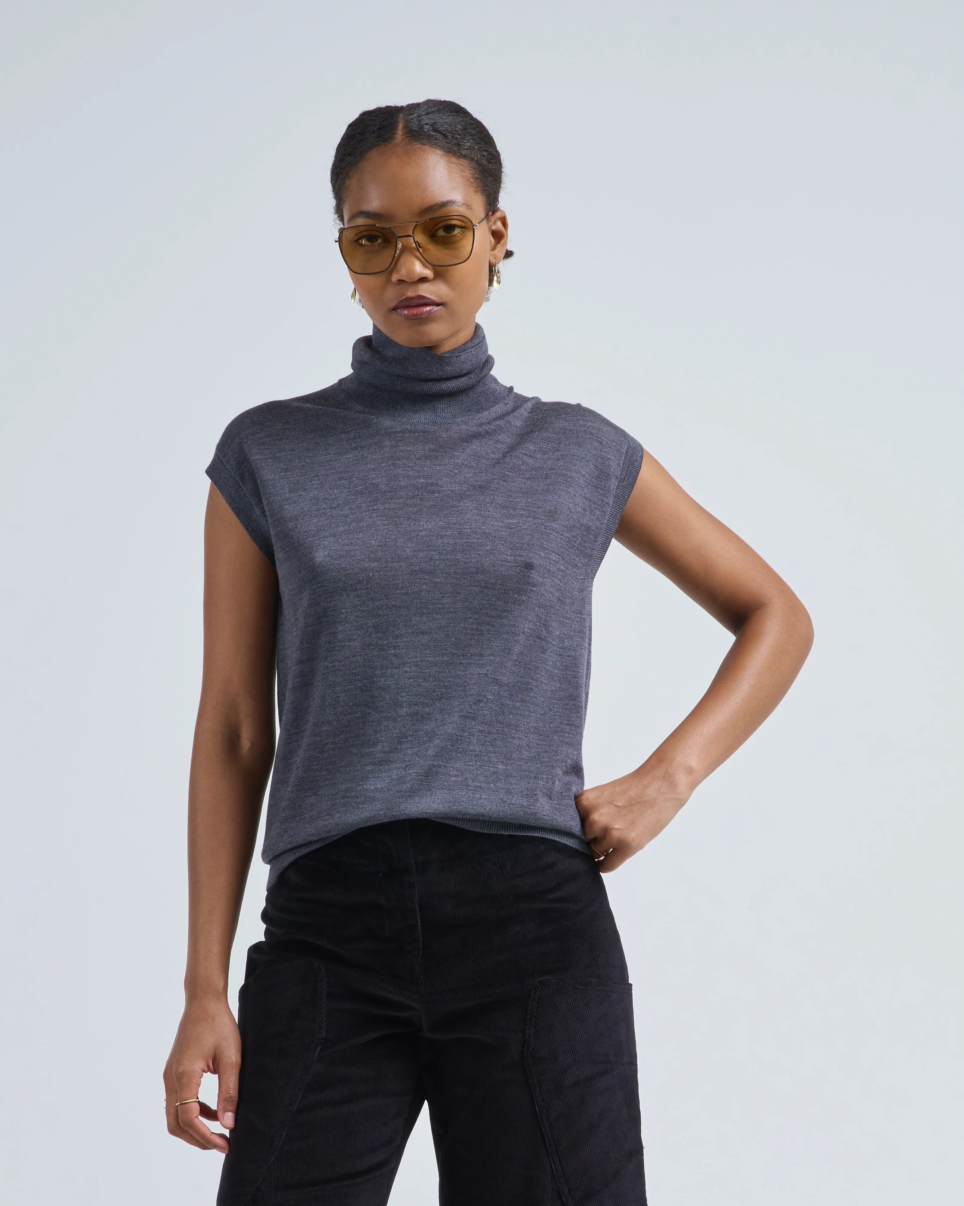 sleeveless merino turtleneck - Image 2