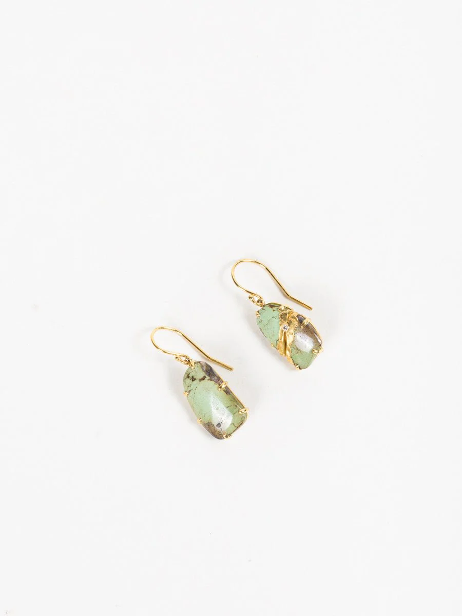 green turquoise earrings