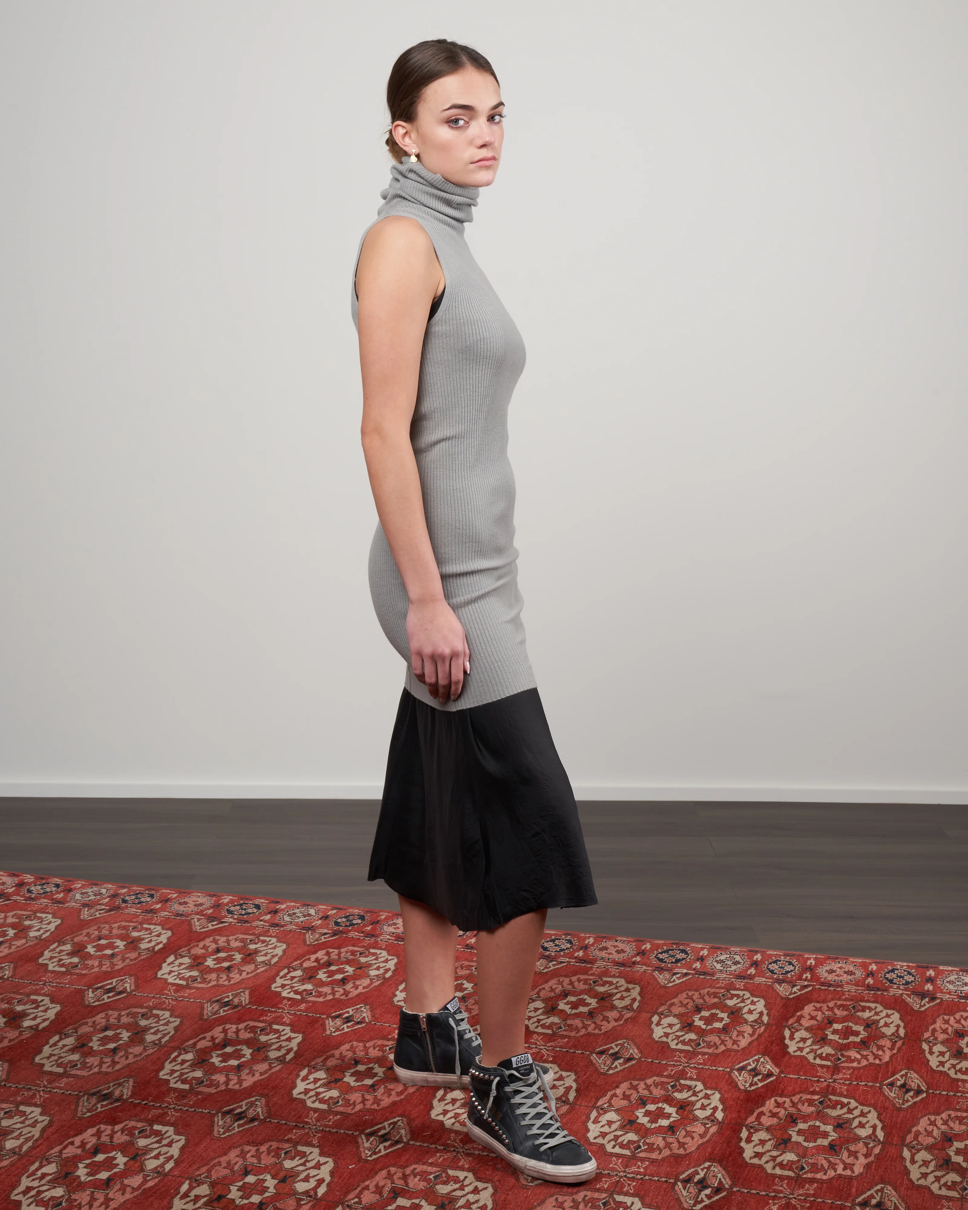 hannay turtleneck dress - sage - Image 2
