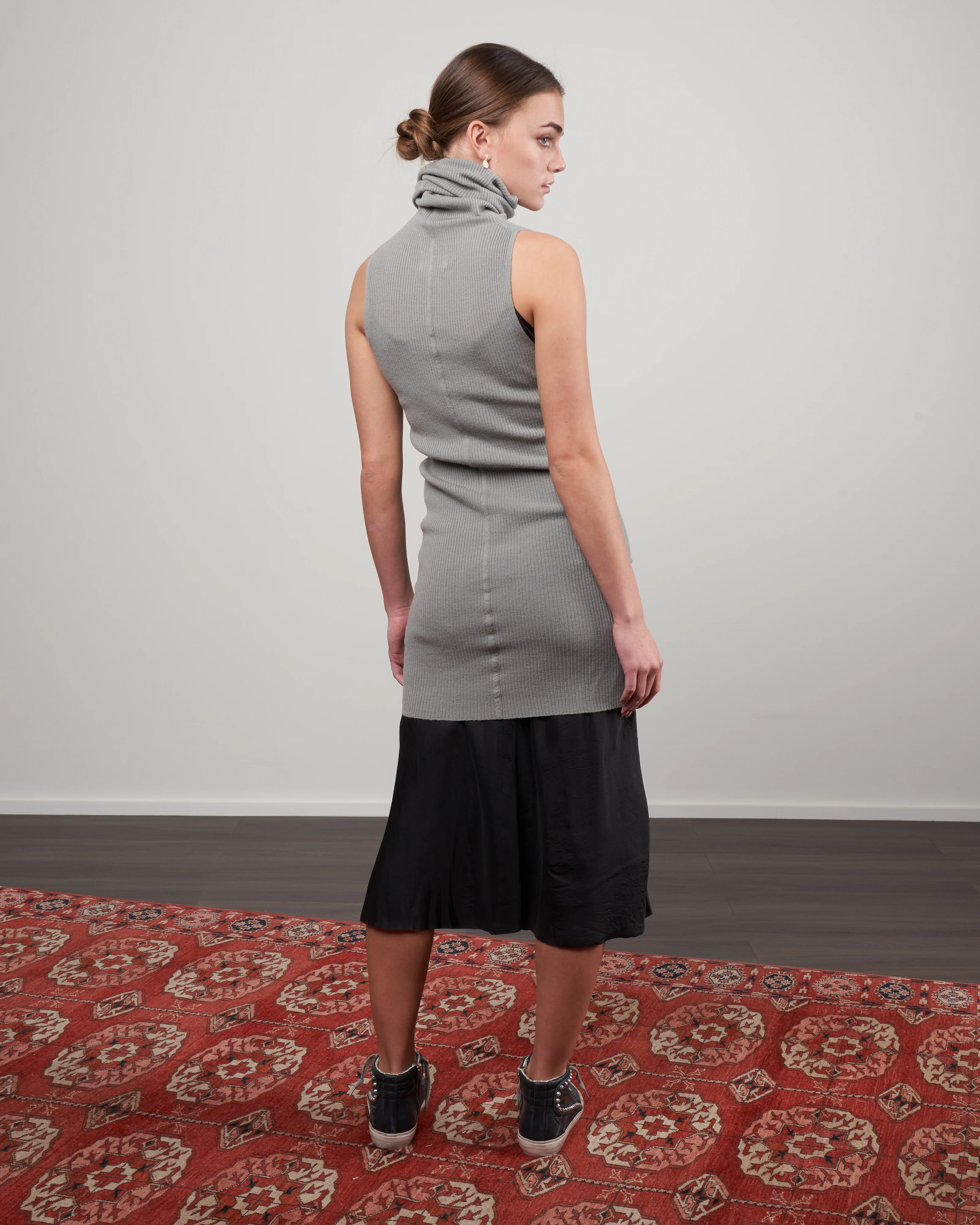 hannay turtleneck dress - sage - Image 3
