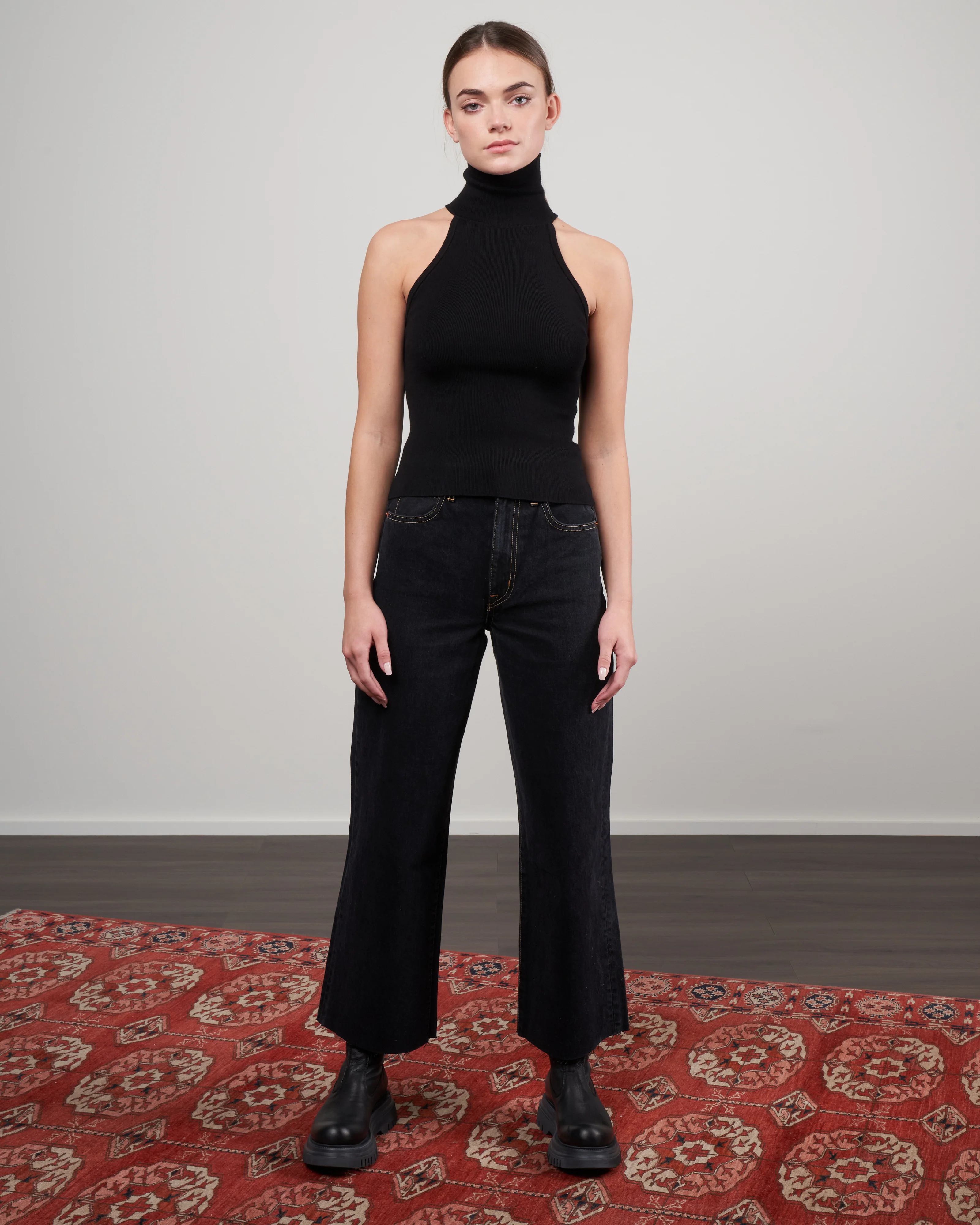 keith sleeveless turtleneck top - black - Image 2