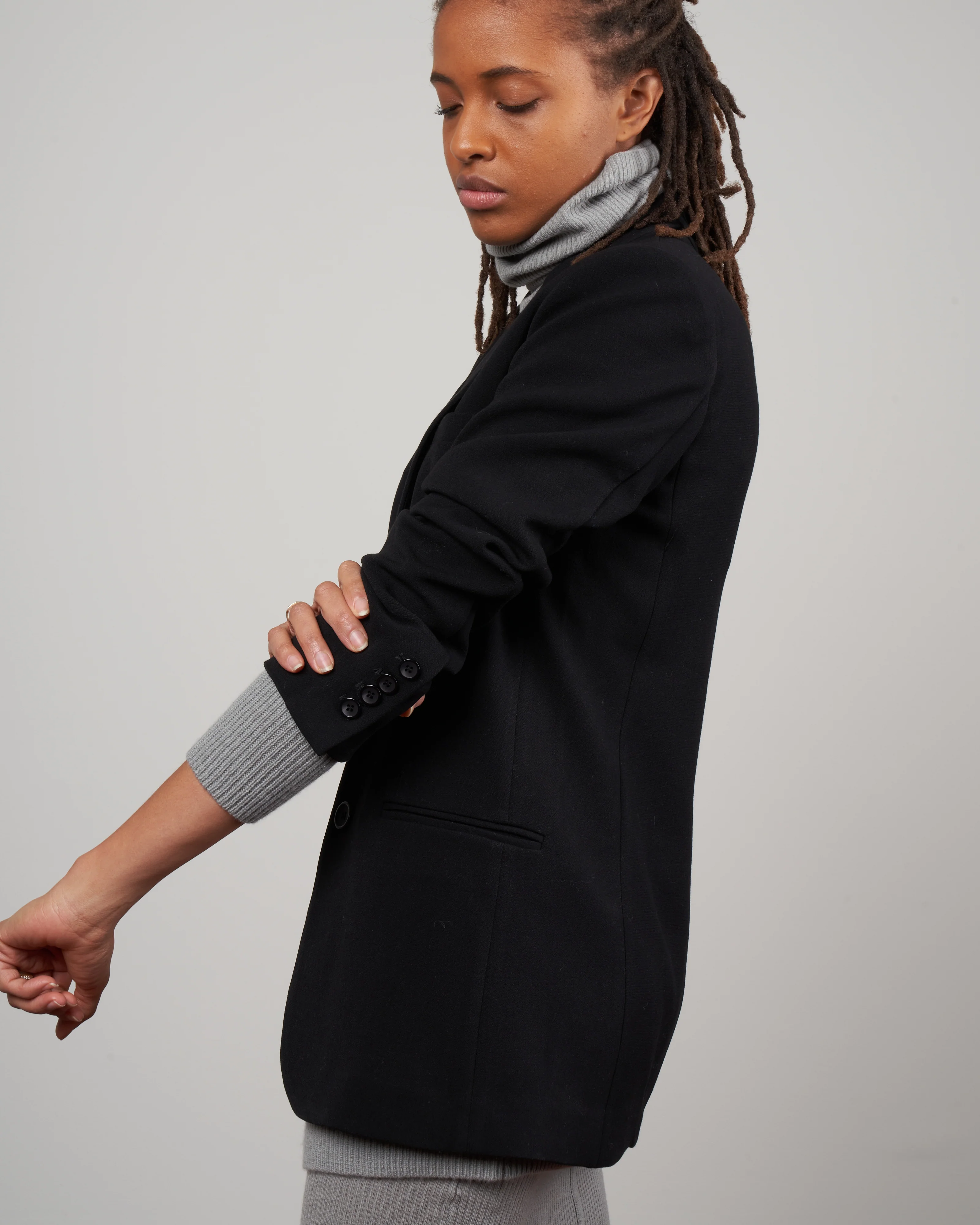 mackie loose blazer - black - Image 3