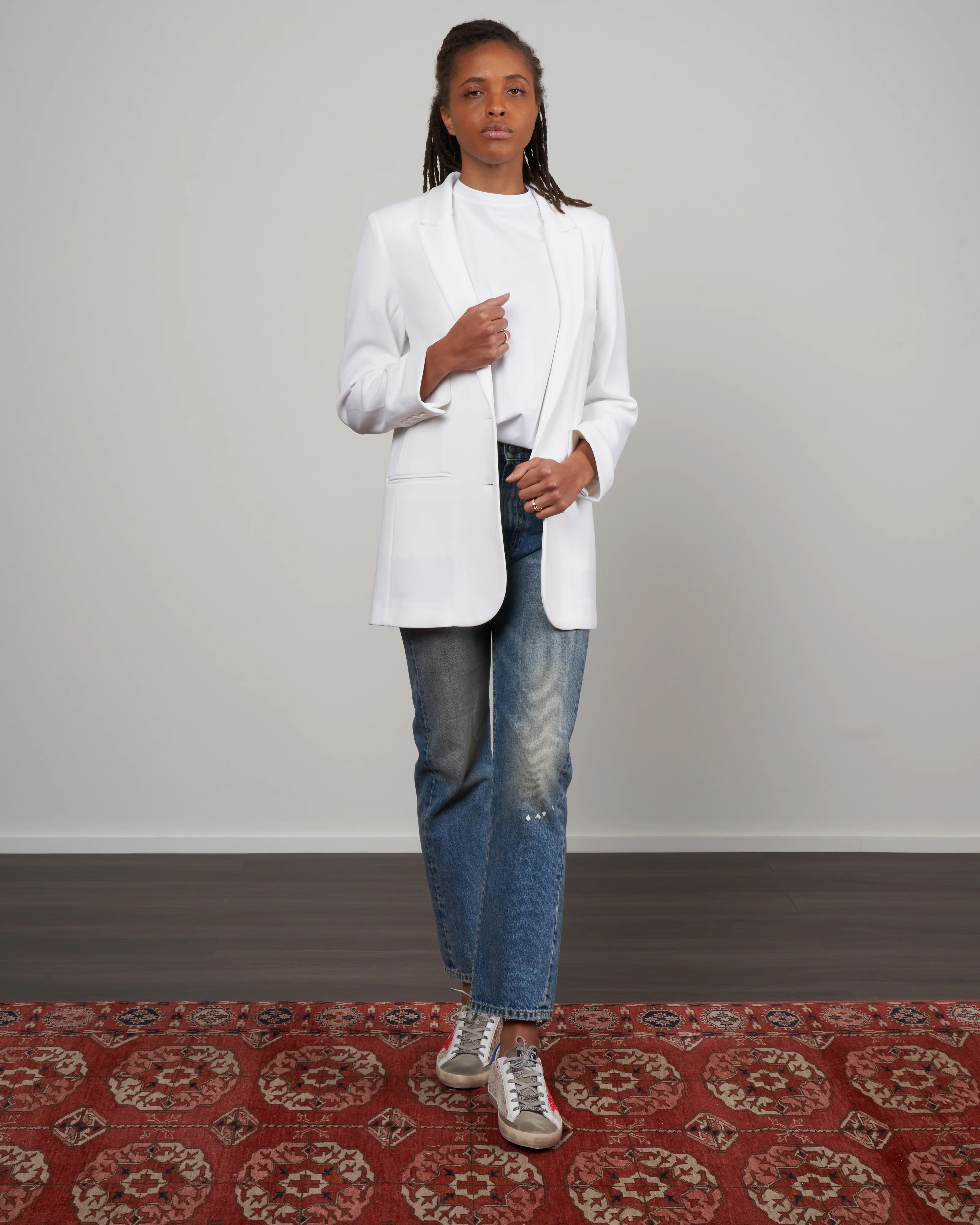 mackie loose blazer - white - Image 2
