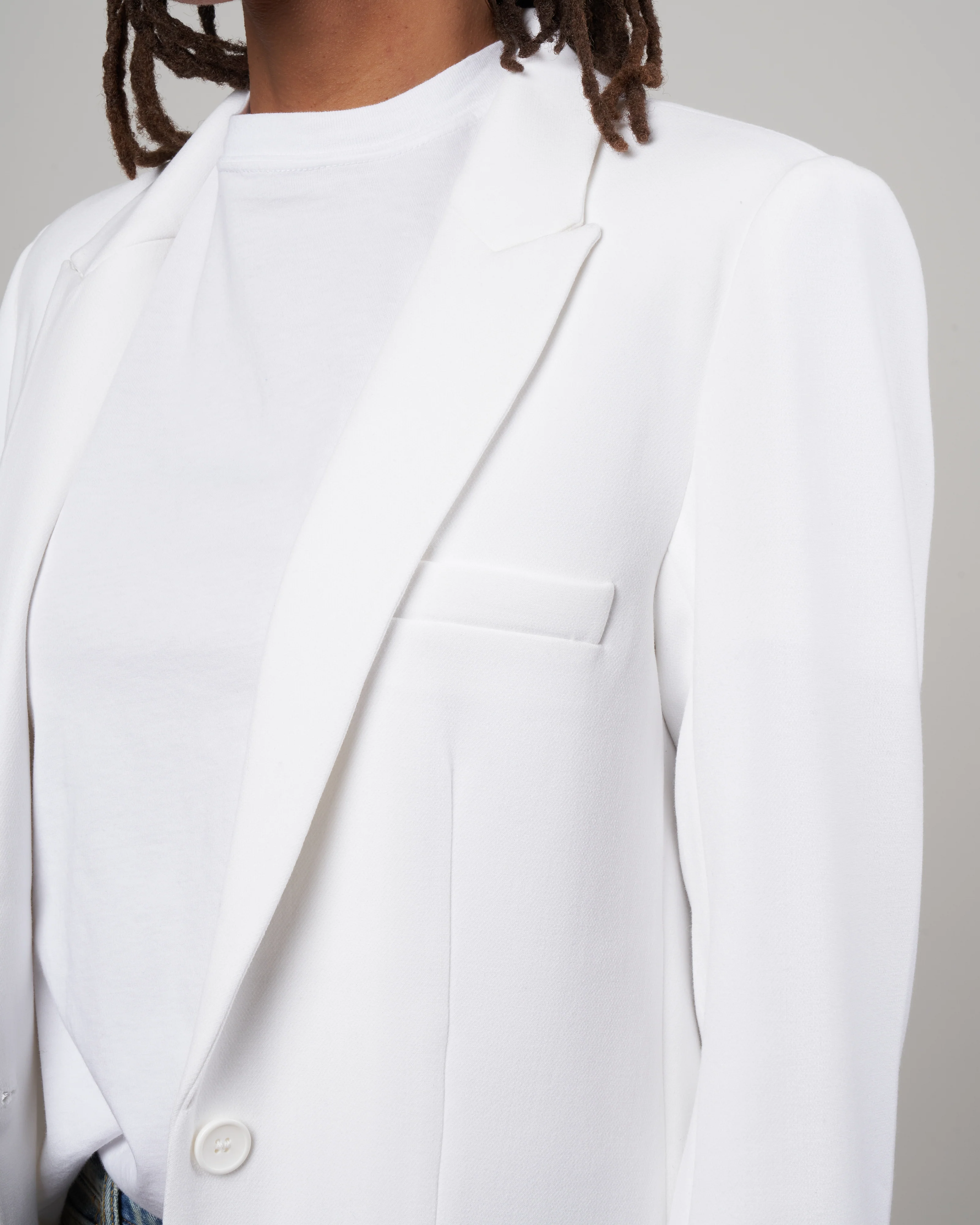 mackie loose blazer - white - Image 5