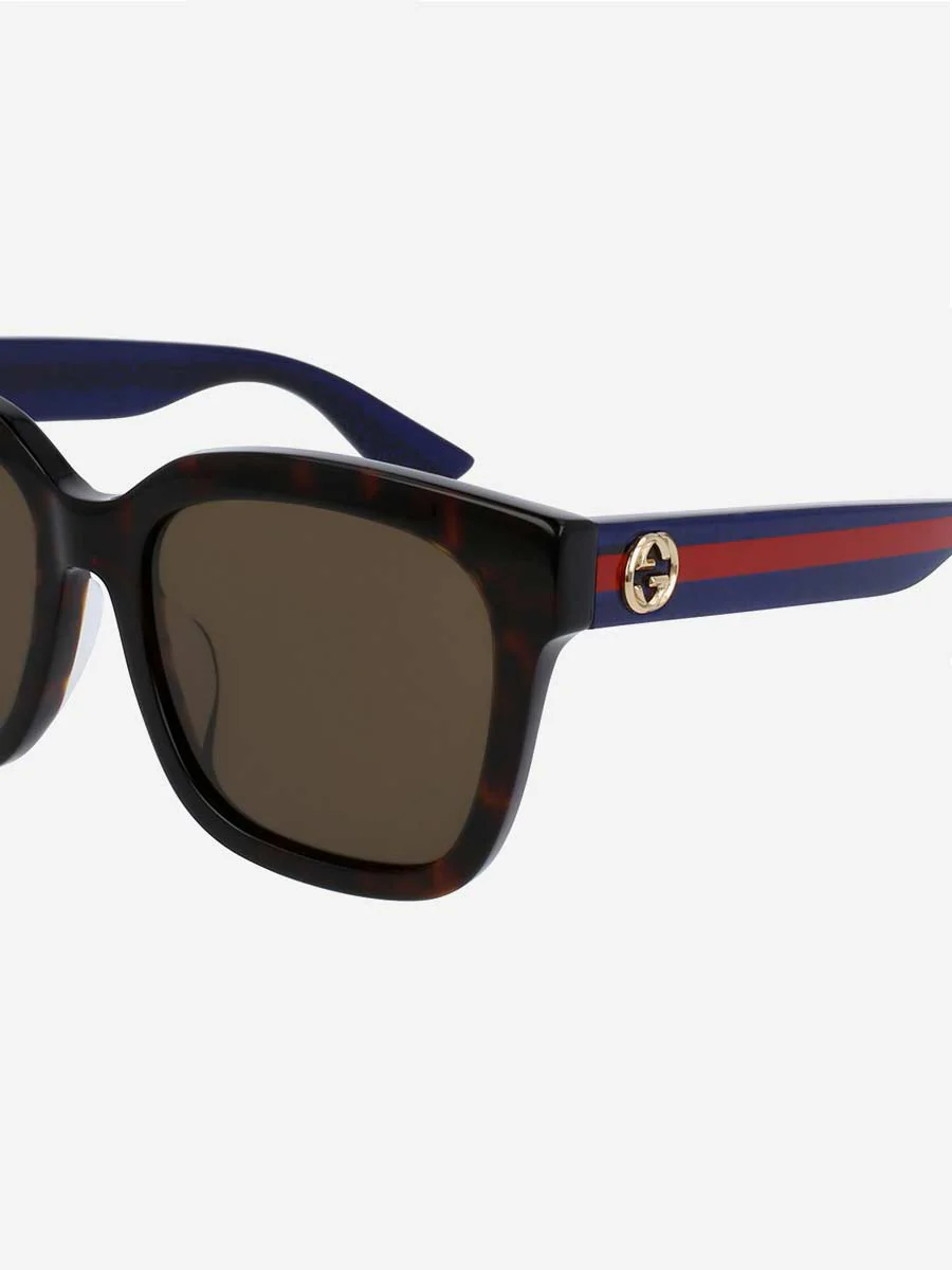 rectangular sunglasses - blue + red stripe - Image 2