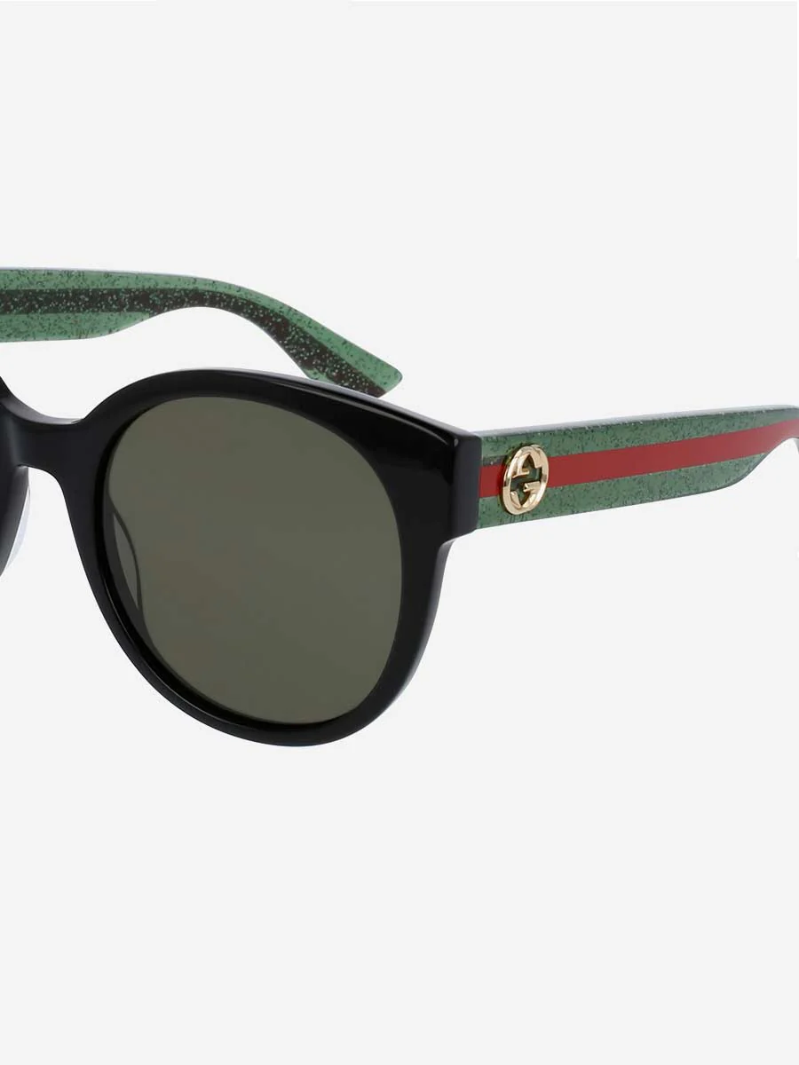 oversized round sunglasses - red + green - Image 2