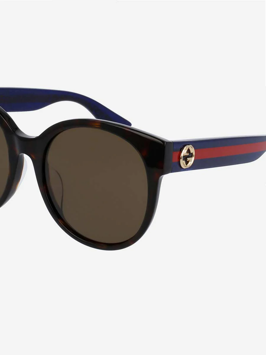 oversized round sunglasses - red + blue - Image 2