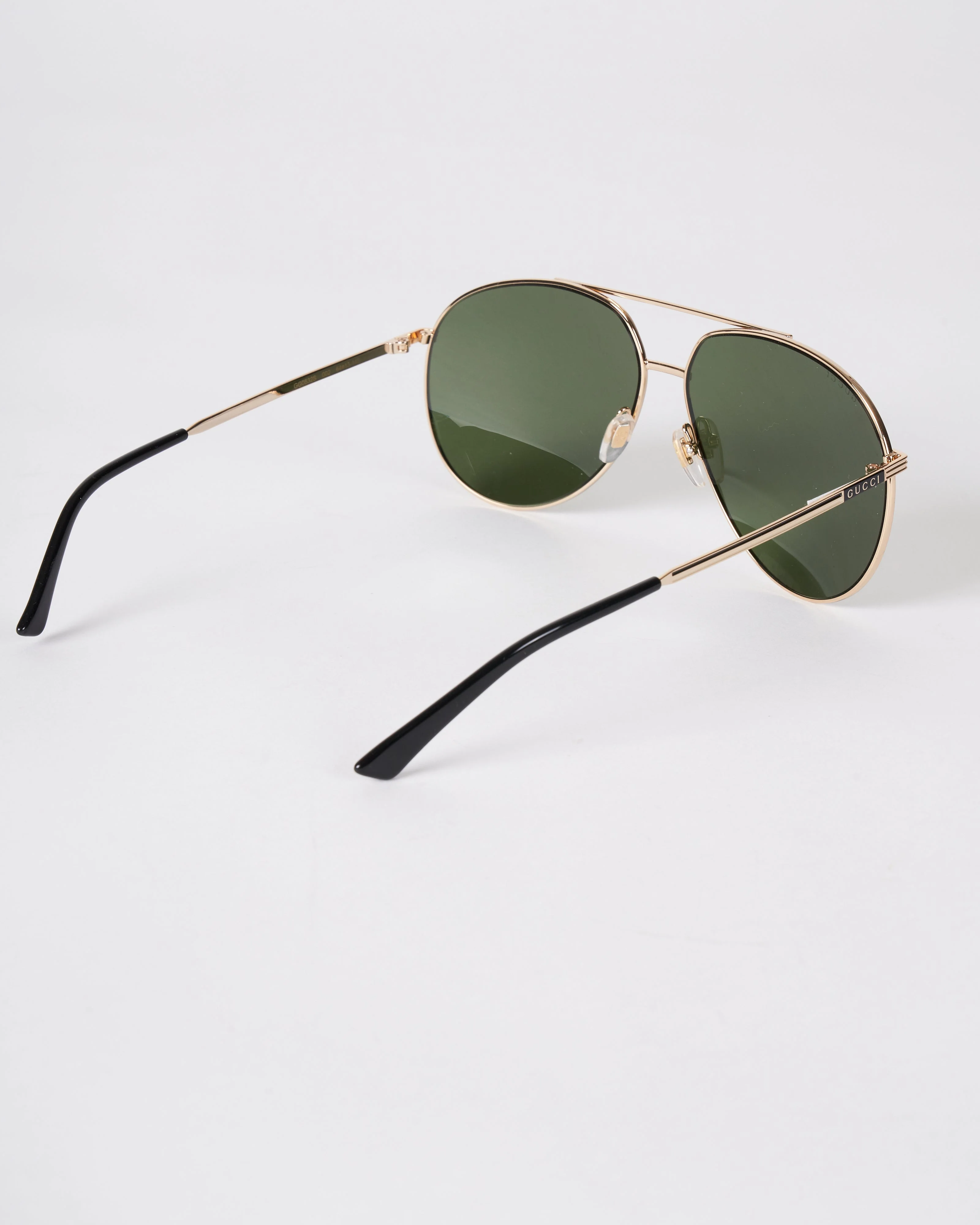 gg0832s aviator sunglasses- gold/ green - Image 3