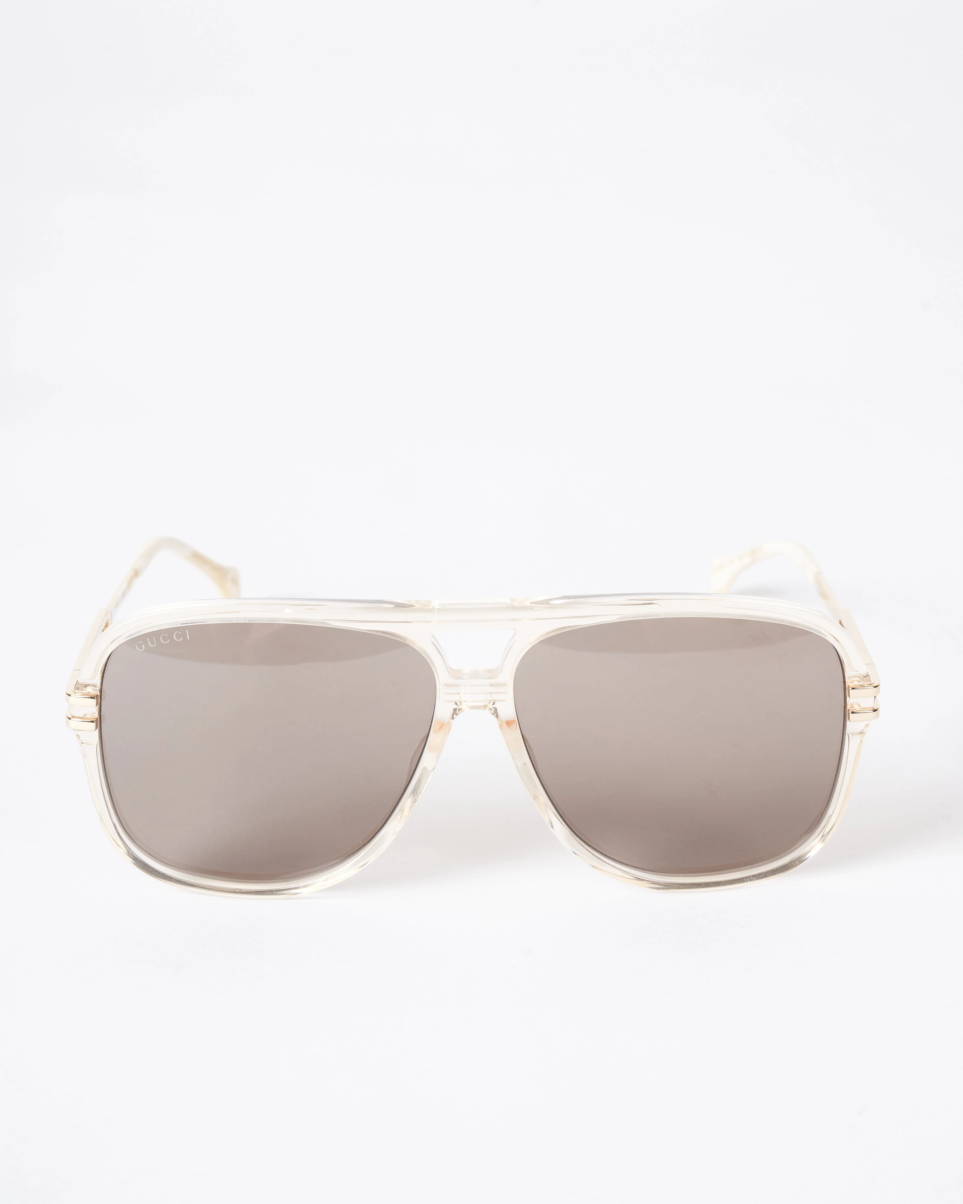 gg1105s aviator sunglasses- bown - yellow/ brown