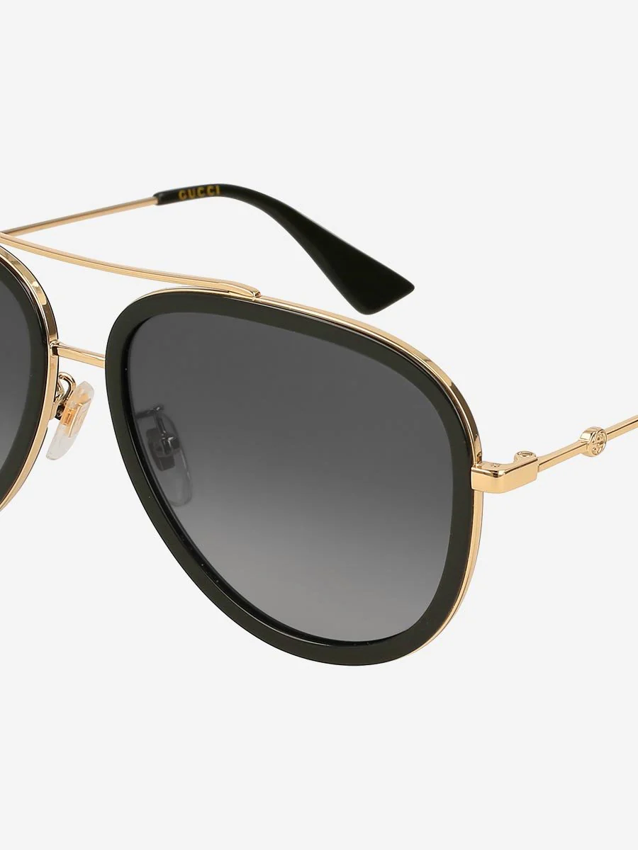 aviator metal sunglasses - black - Image 2