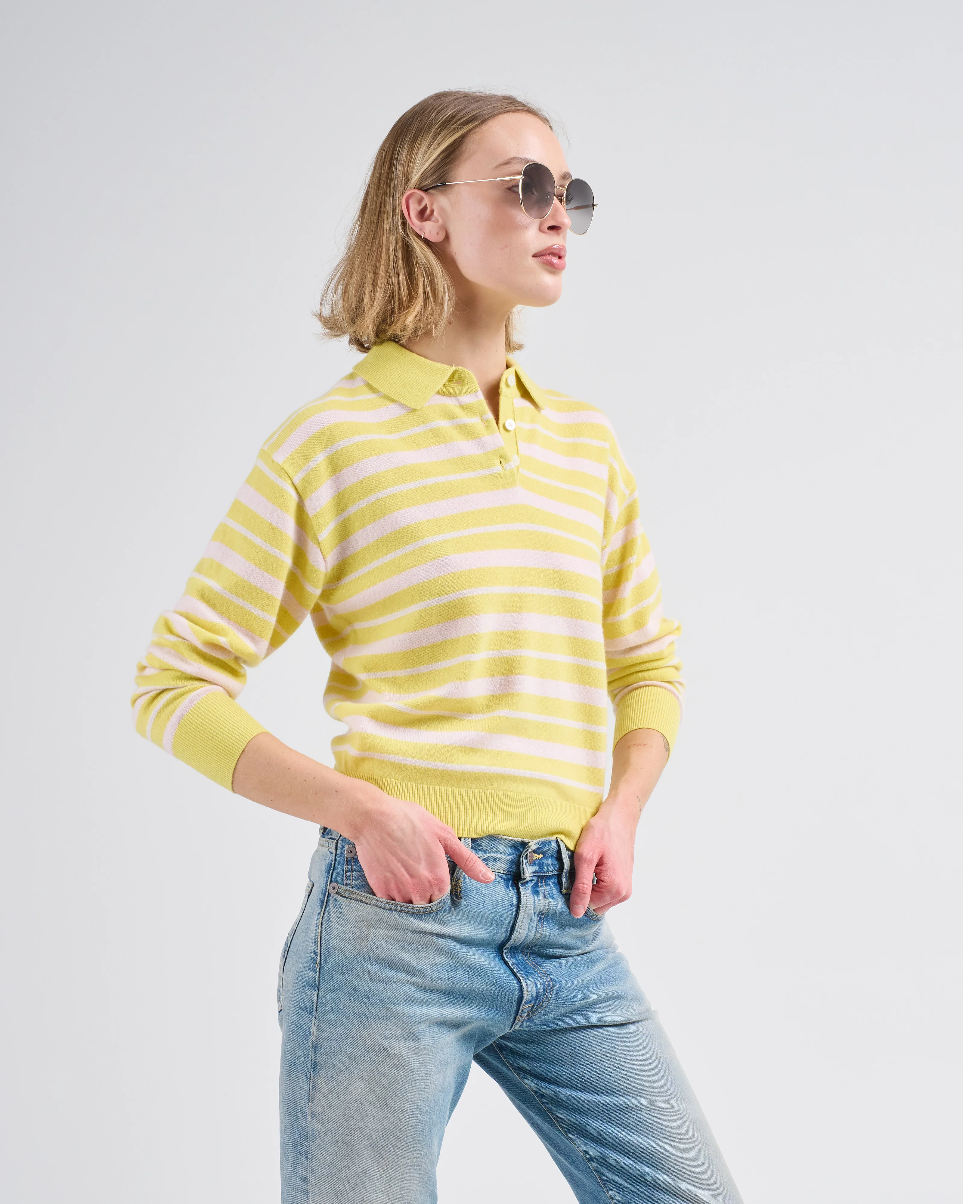 collegiate stripe polo - Image 3