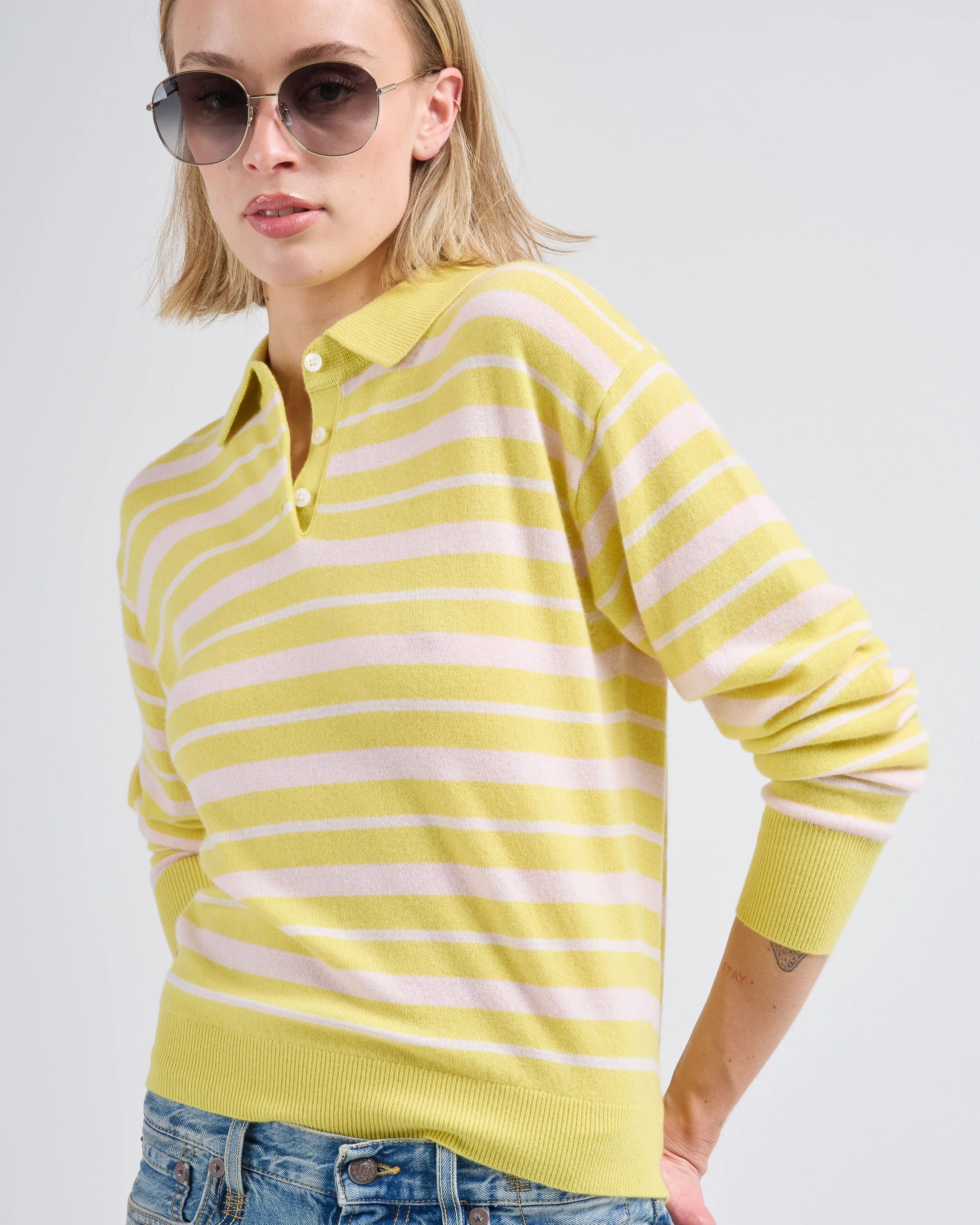 collegiate stripe polo - Image 5