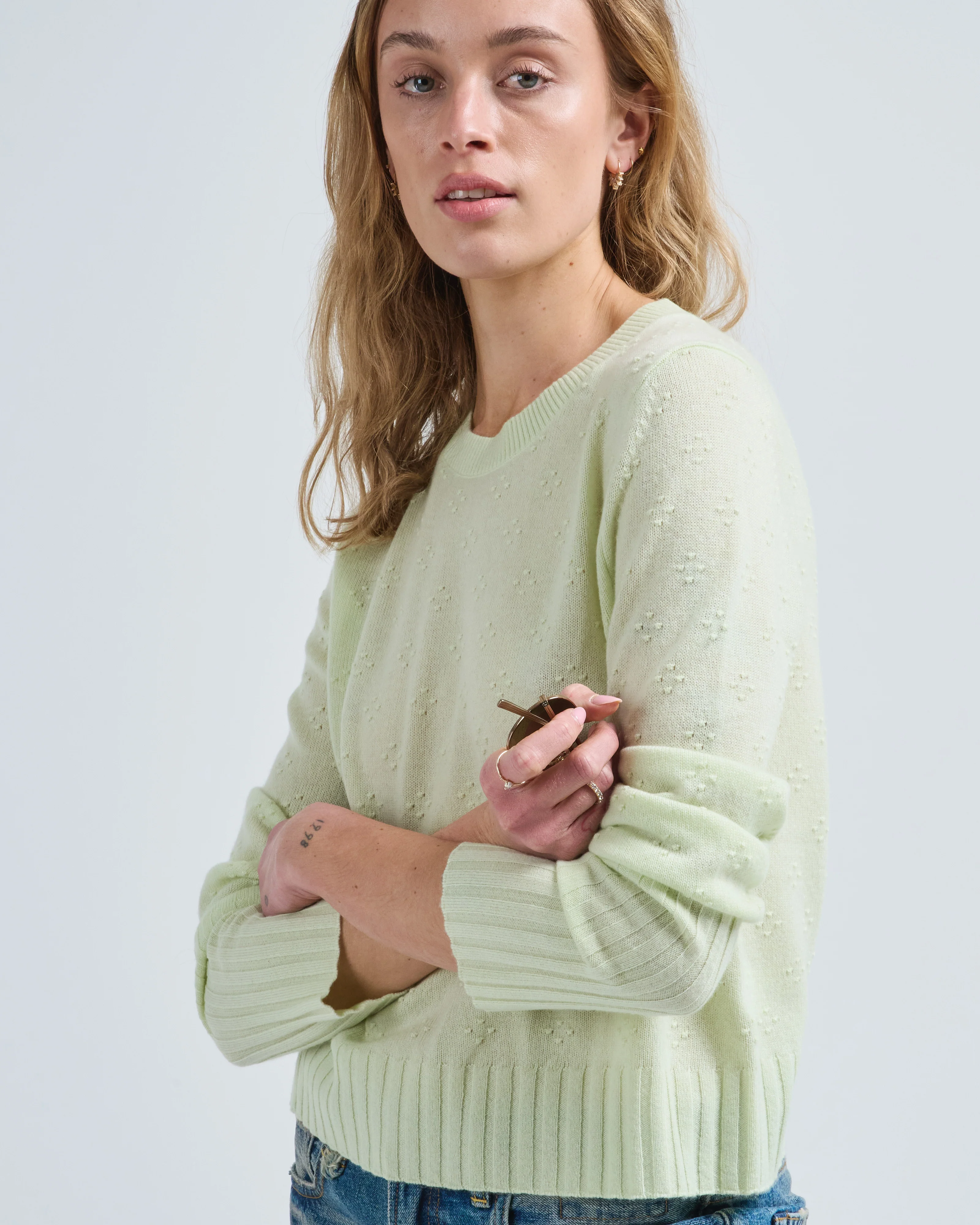 compass shrunken crew sweater - Image 4