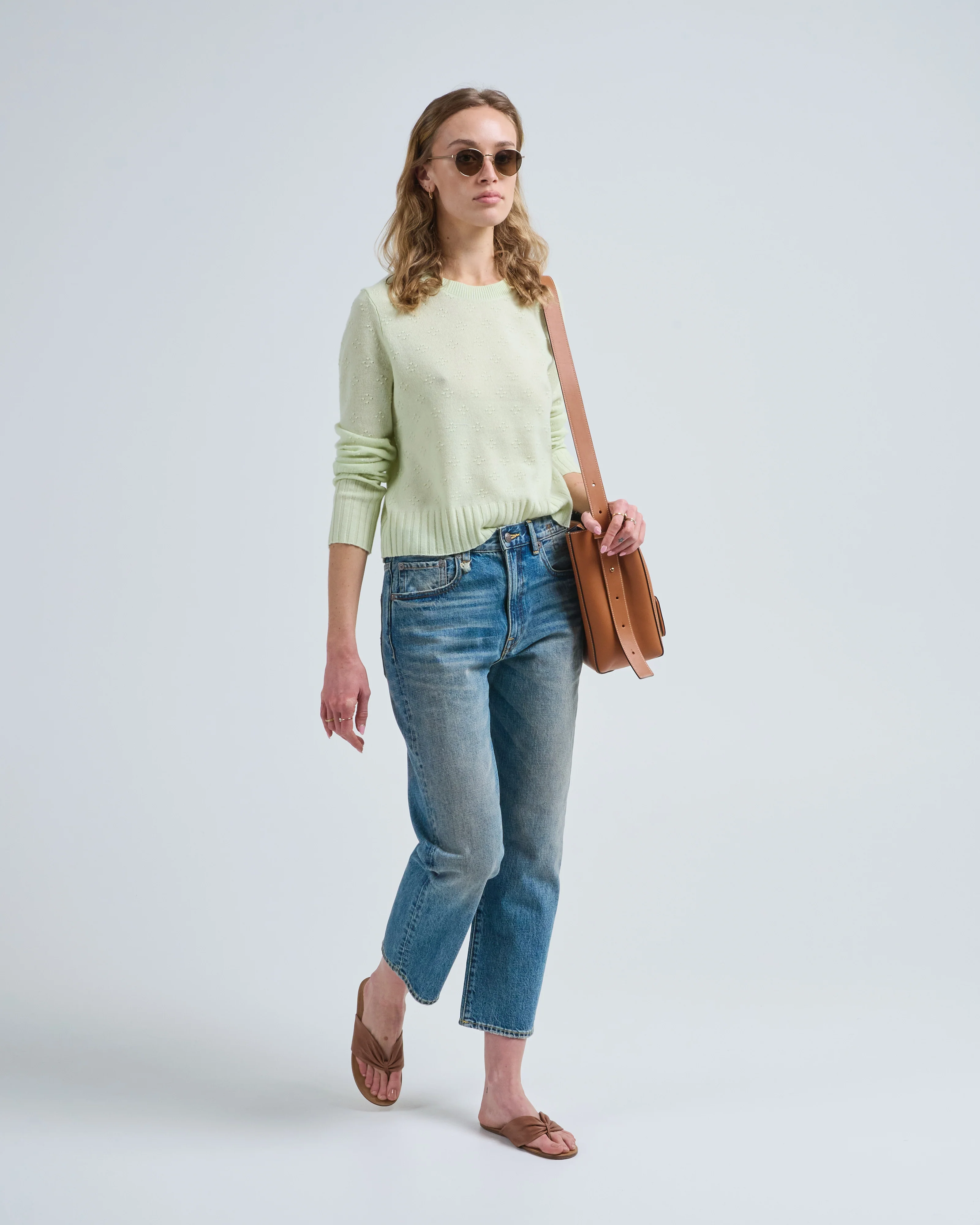 compass shrunken crew sweater - Image 5
