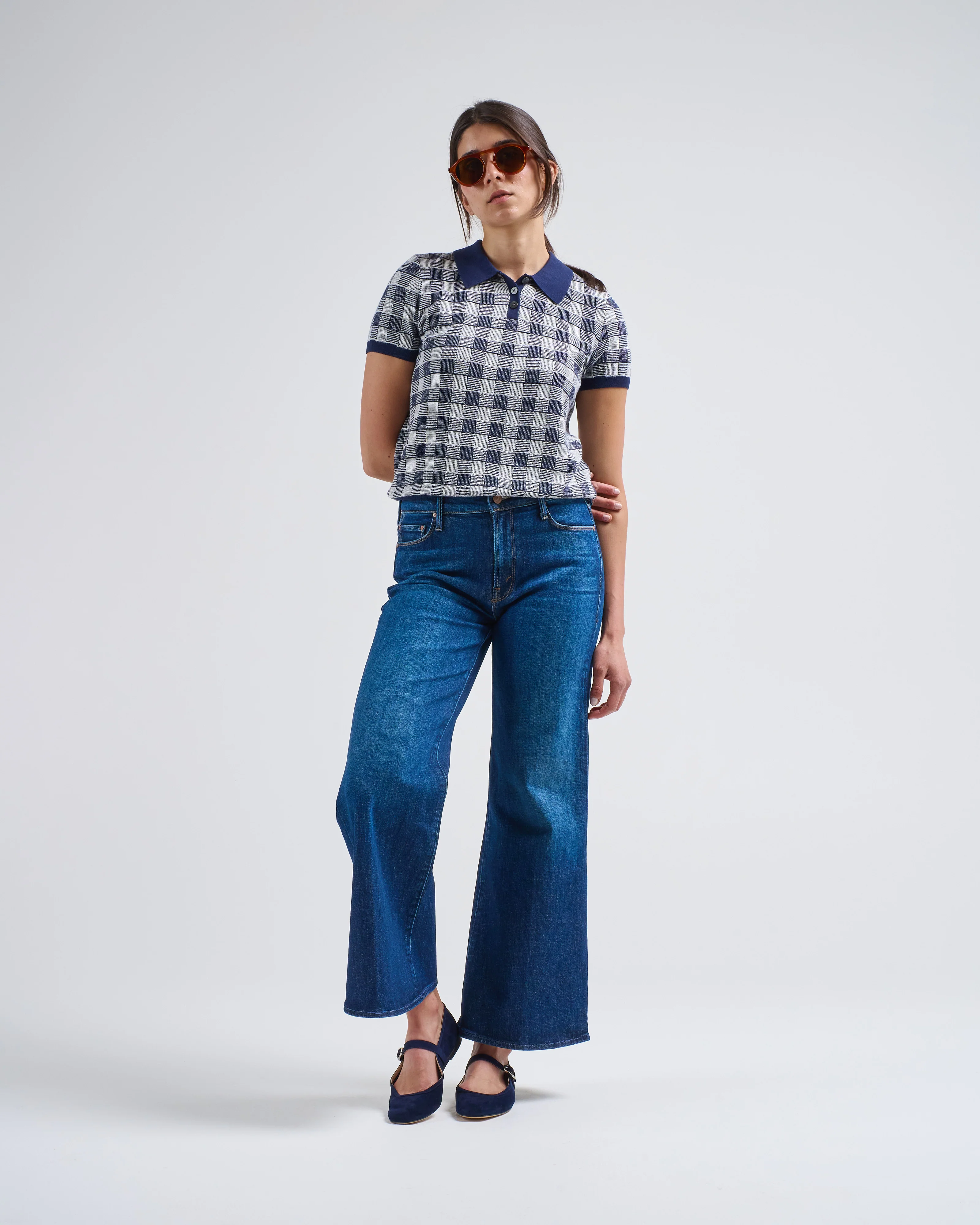 gingham shrunken polo - Image 2