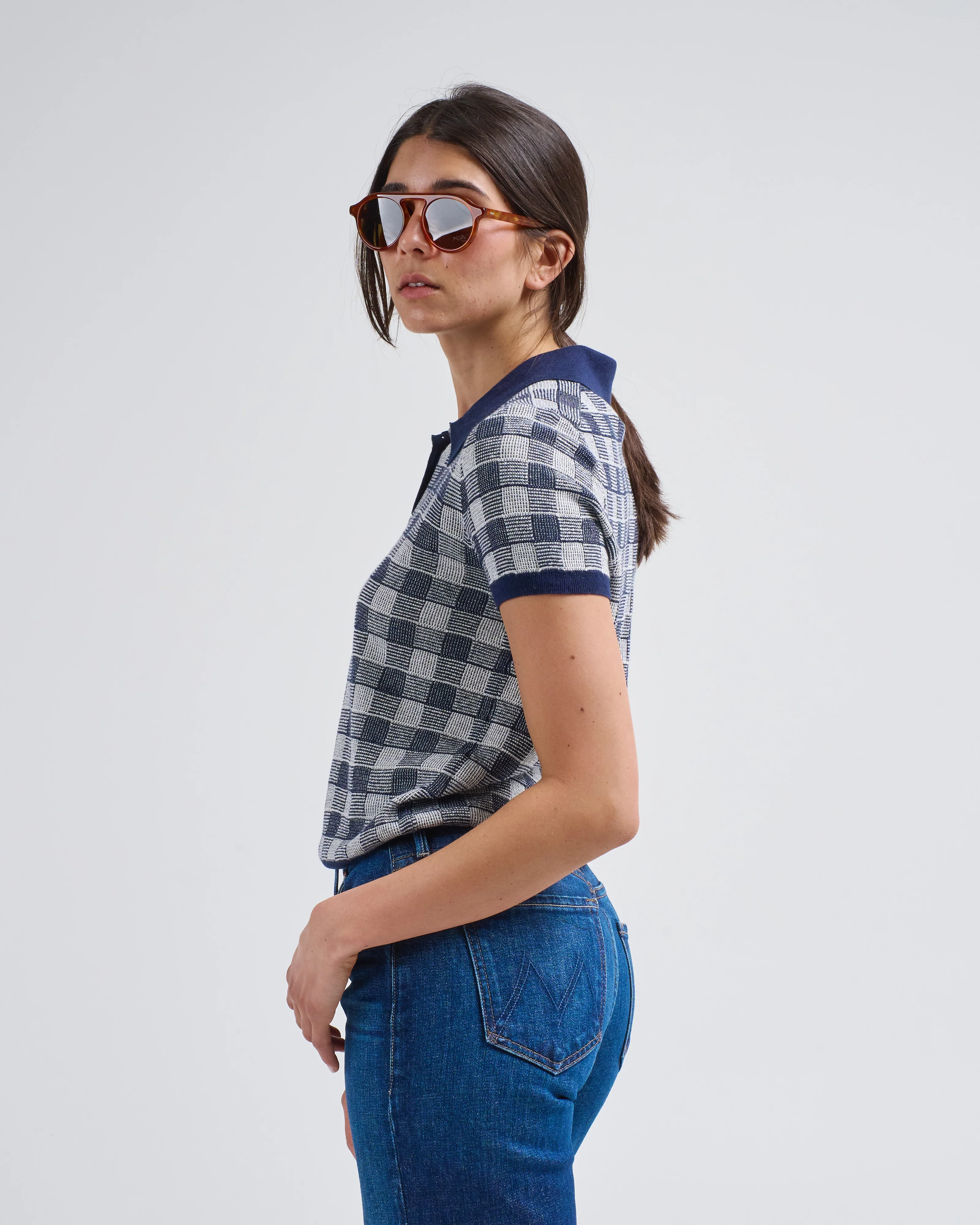 gingham shrunken polo - Image 3