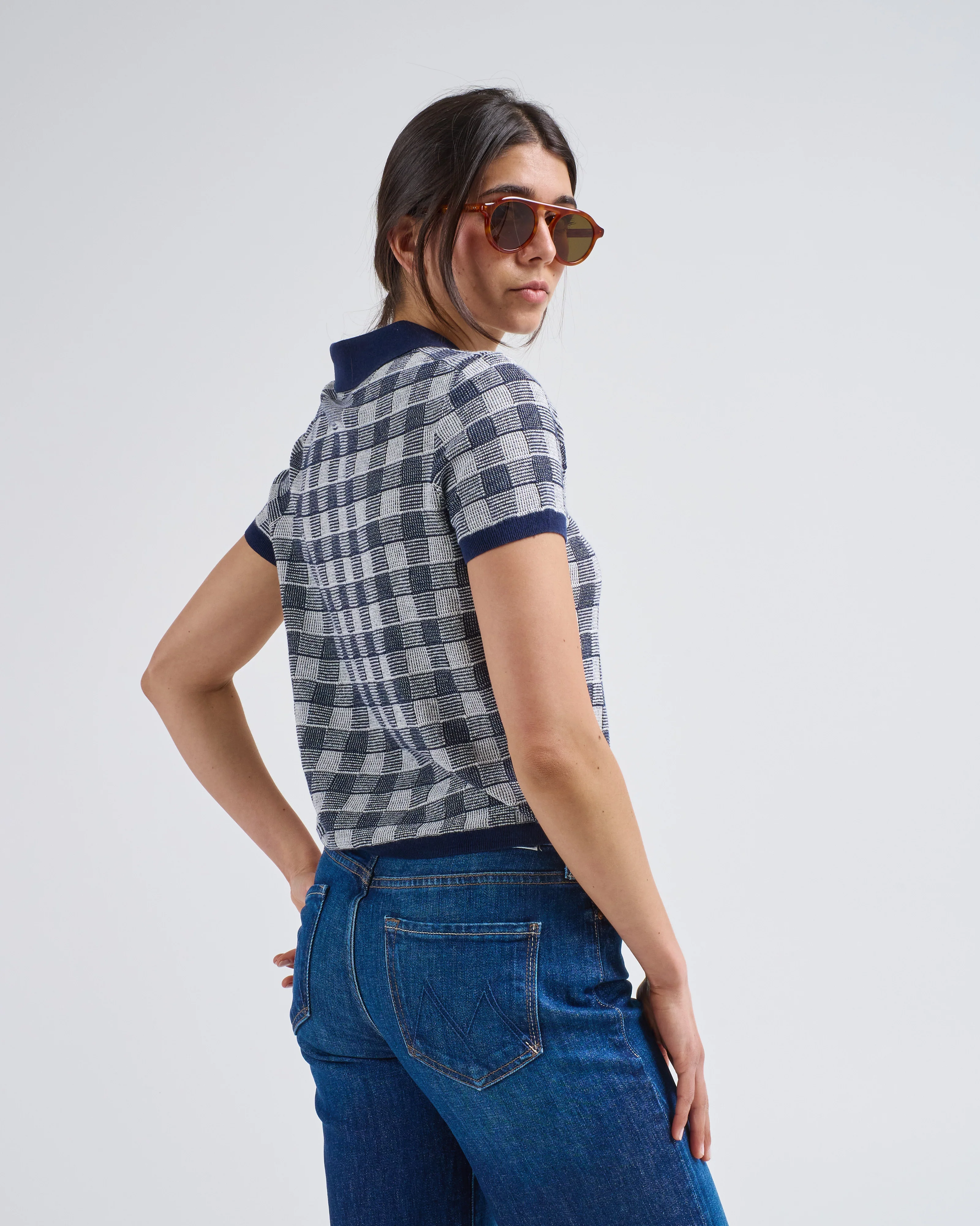 gingham shrunken polo - Image 4