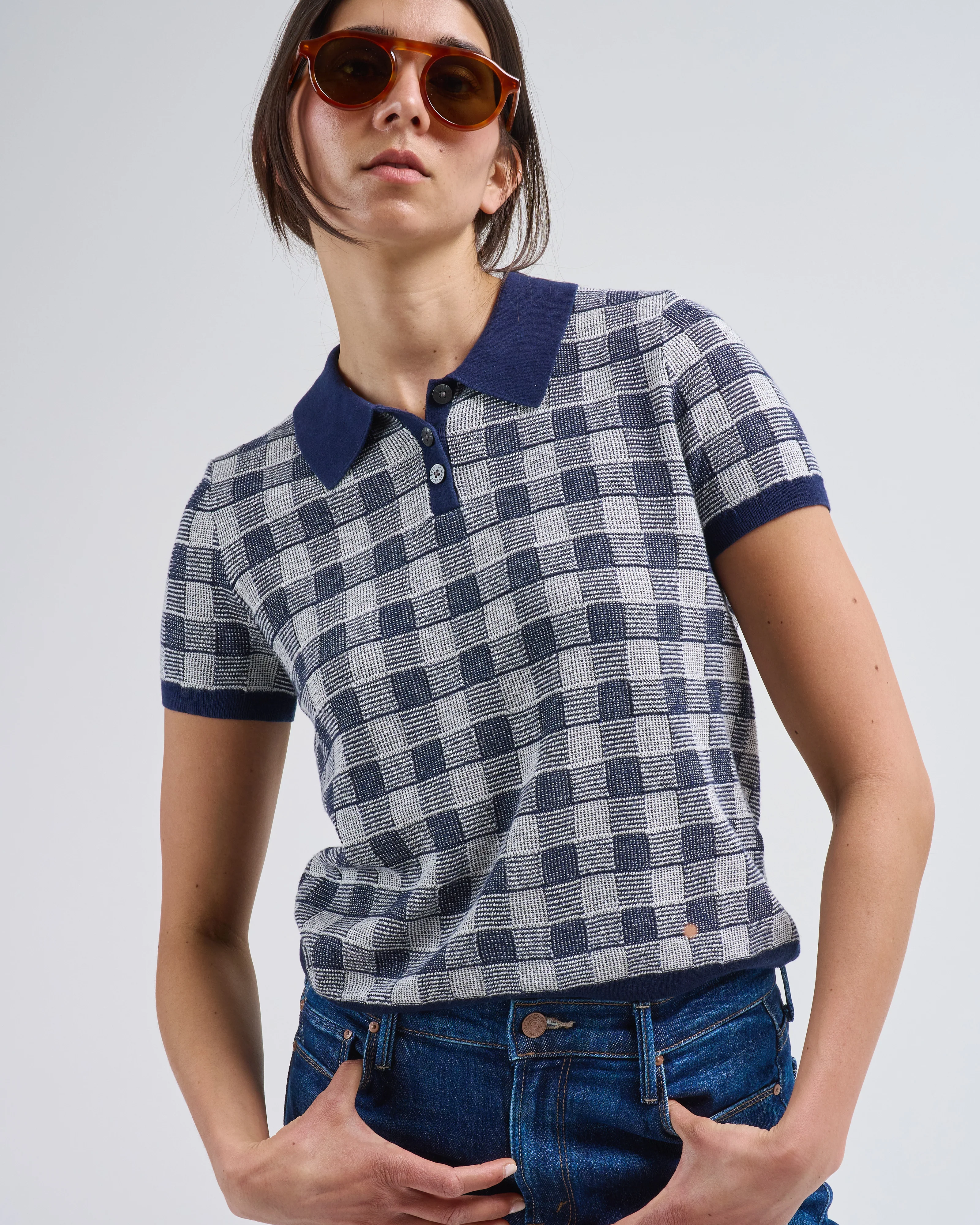 gingham shrunken polo - Image 5
