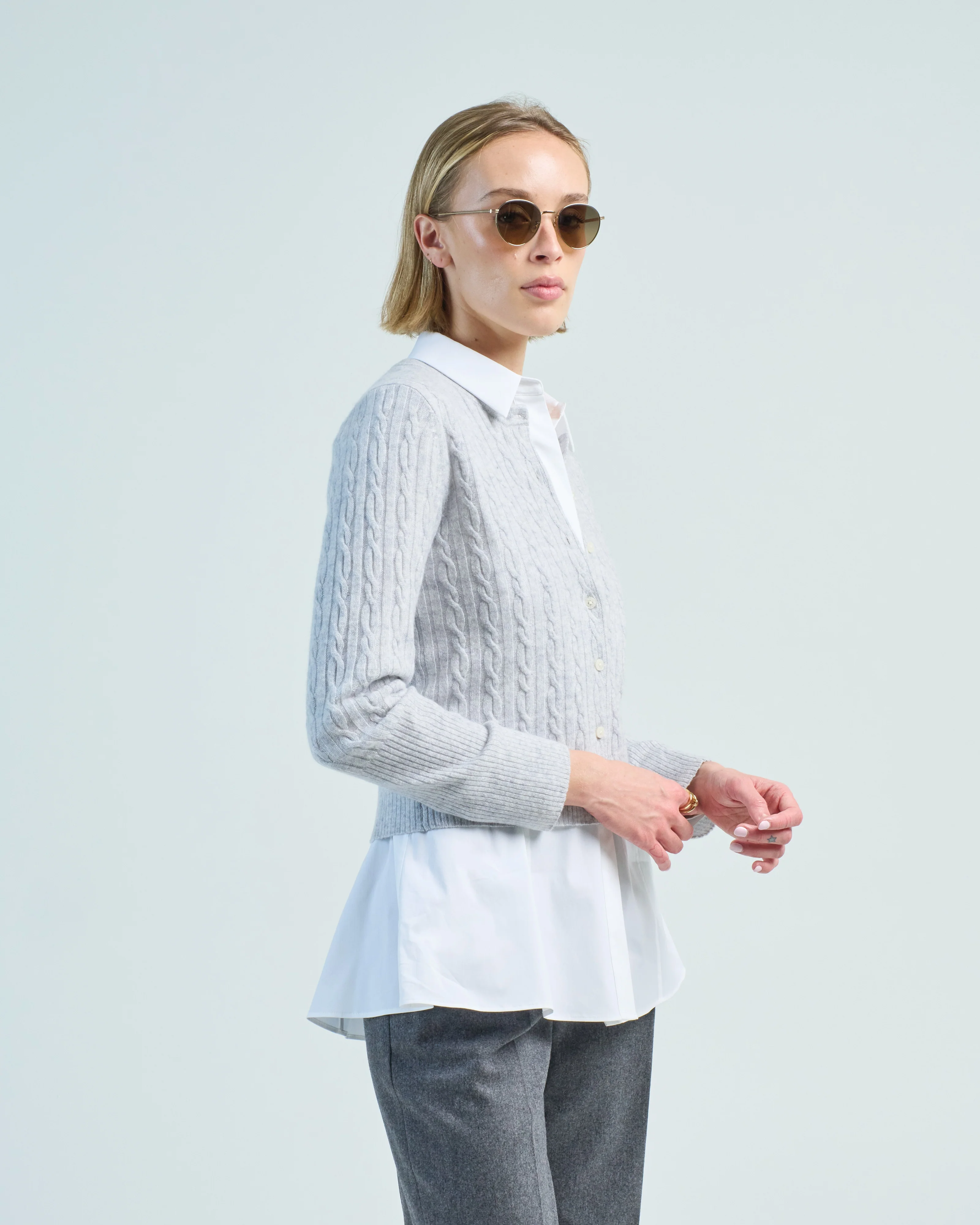 jane cashmere cable cardigan - Image 3