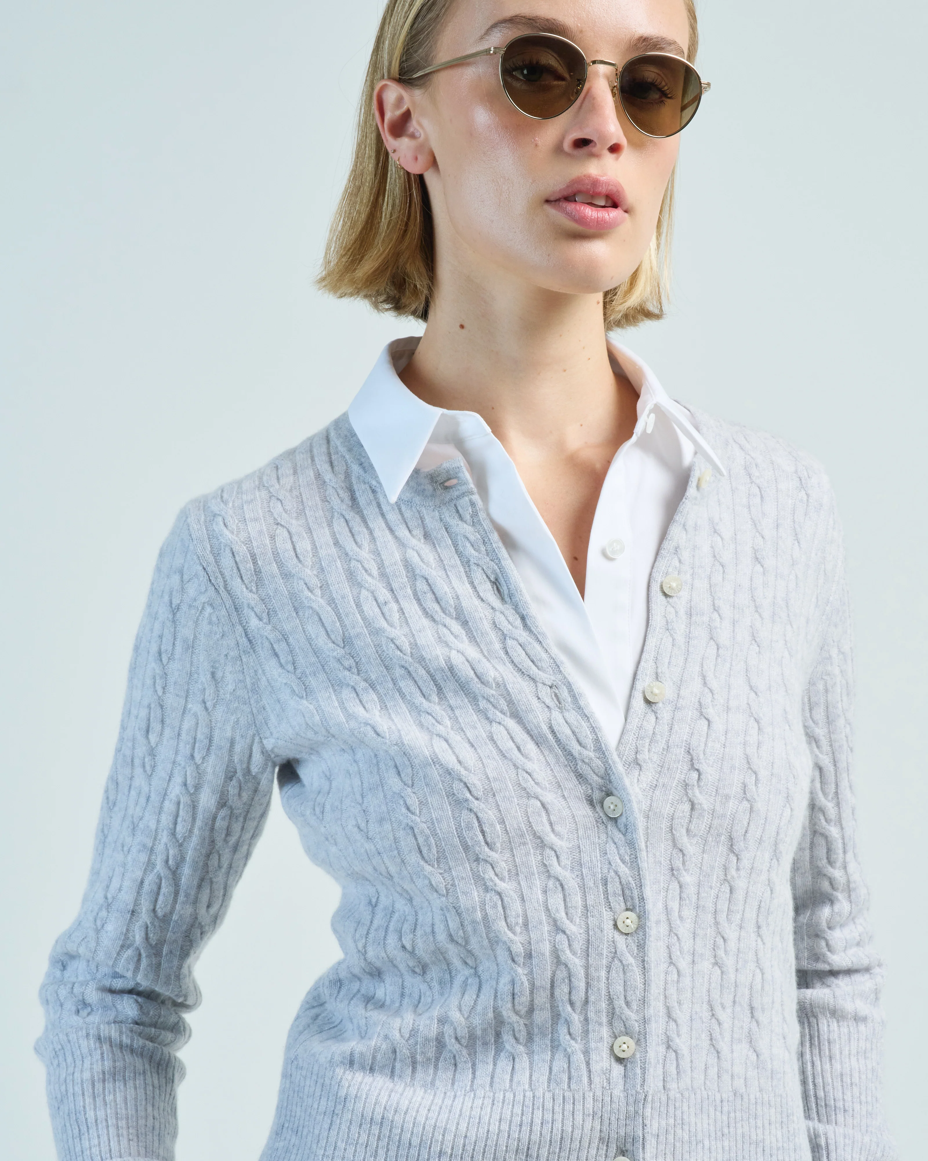 jane cashmere cable cardigan - Image 5