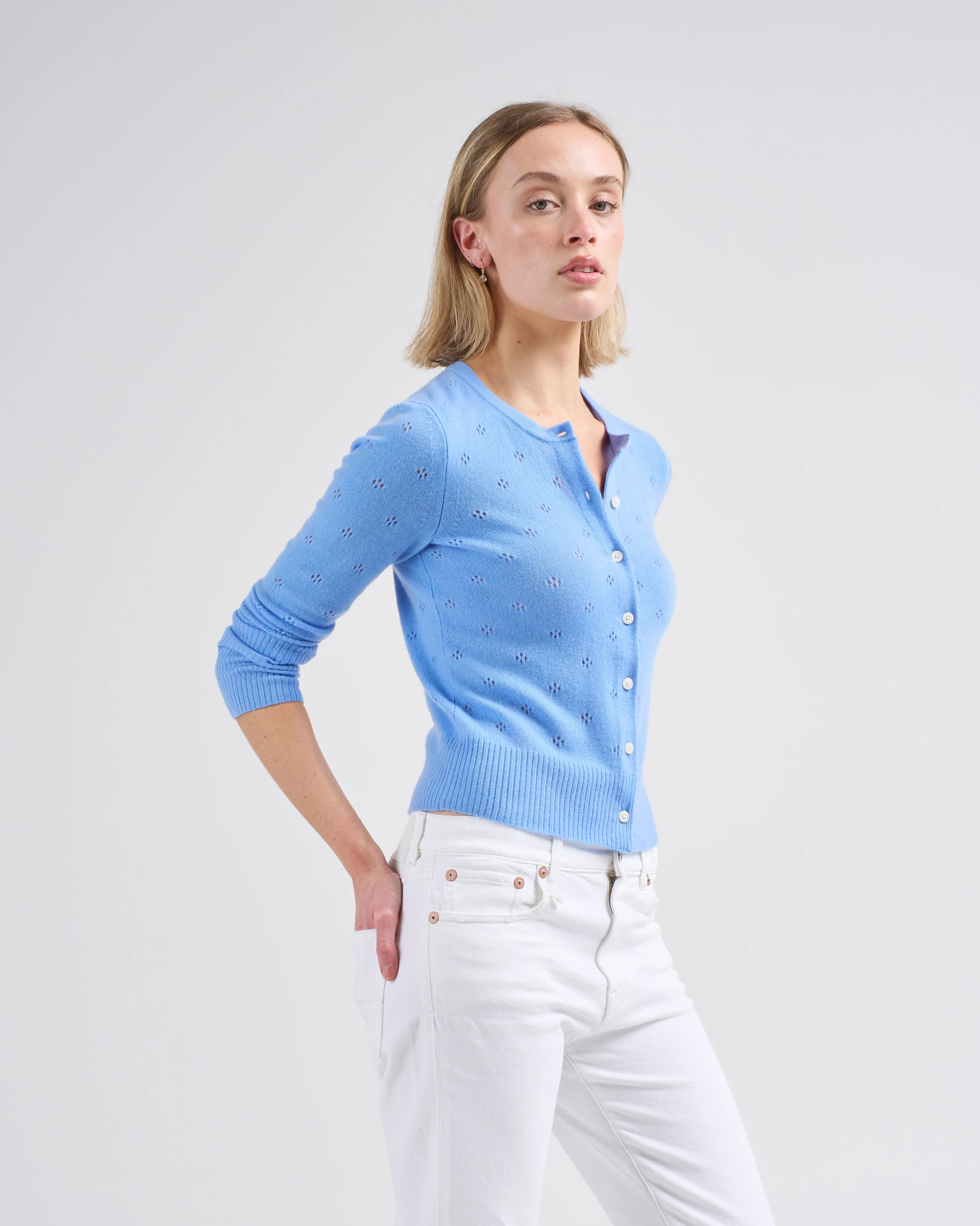 jane pointelle cardigan - Image 3