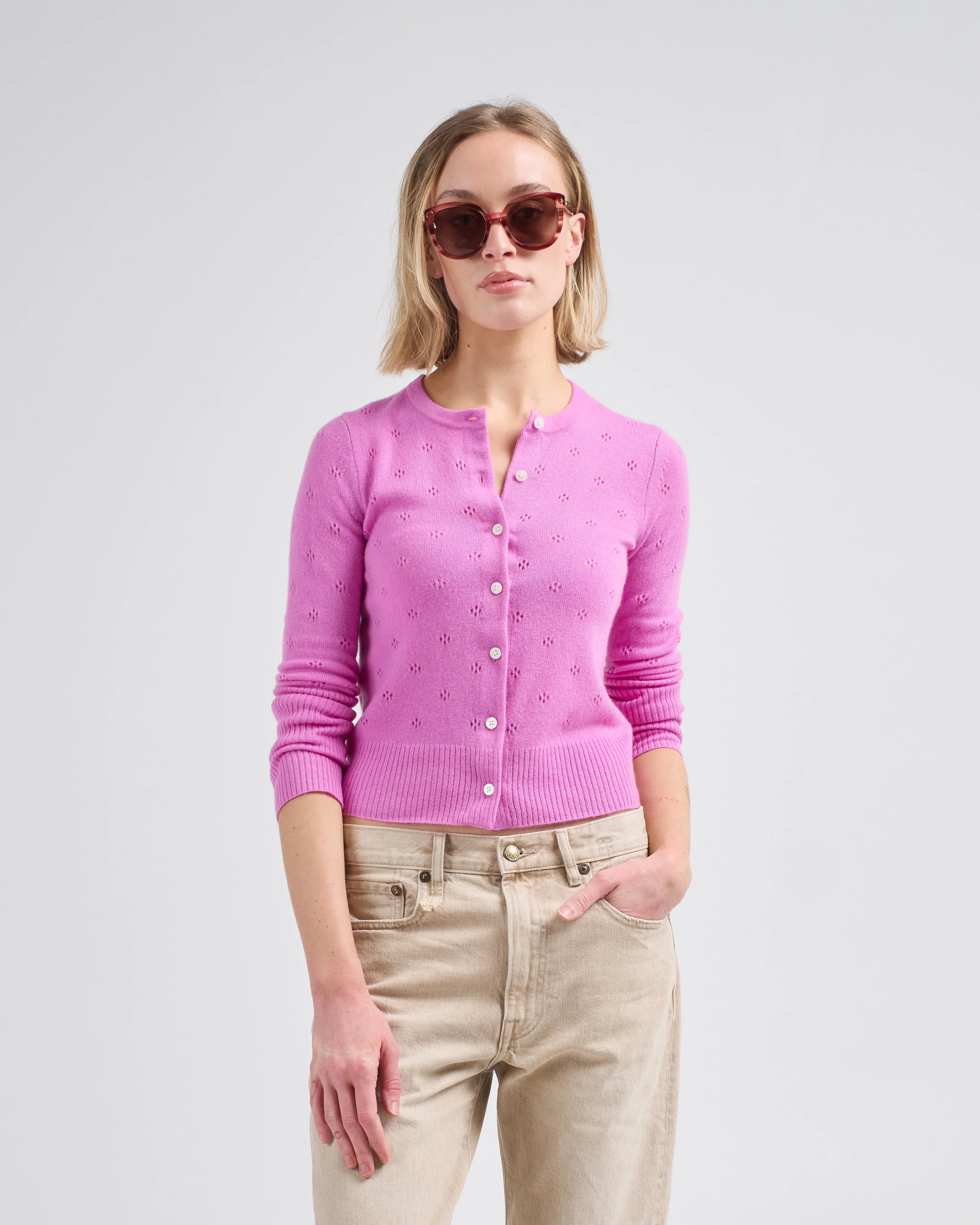 jane pointelle cardigan - Image 3