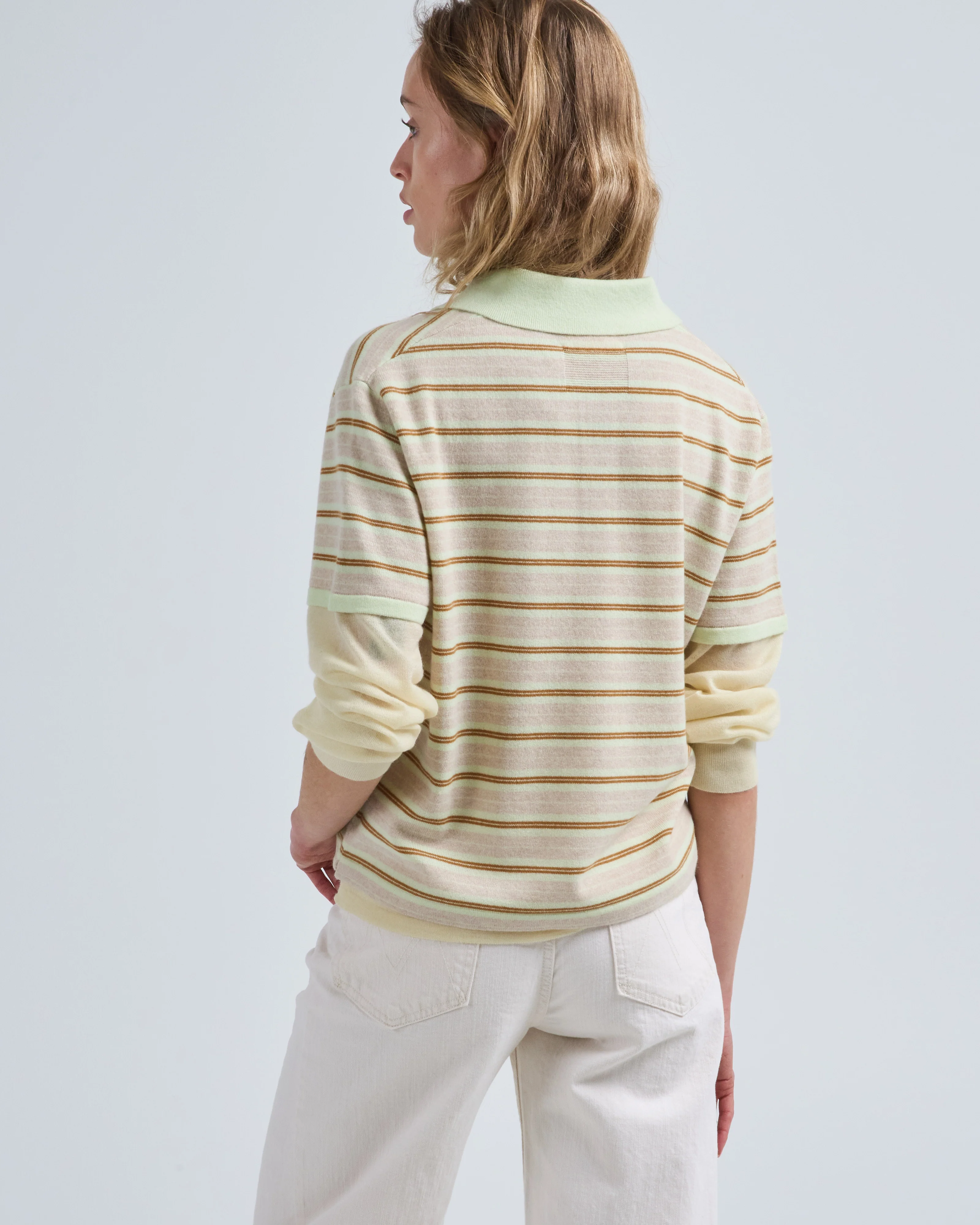 layered stripe rugby sweater - Image 3
