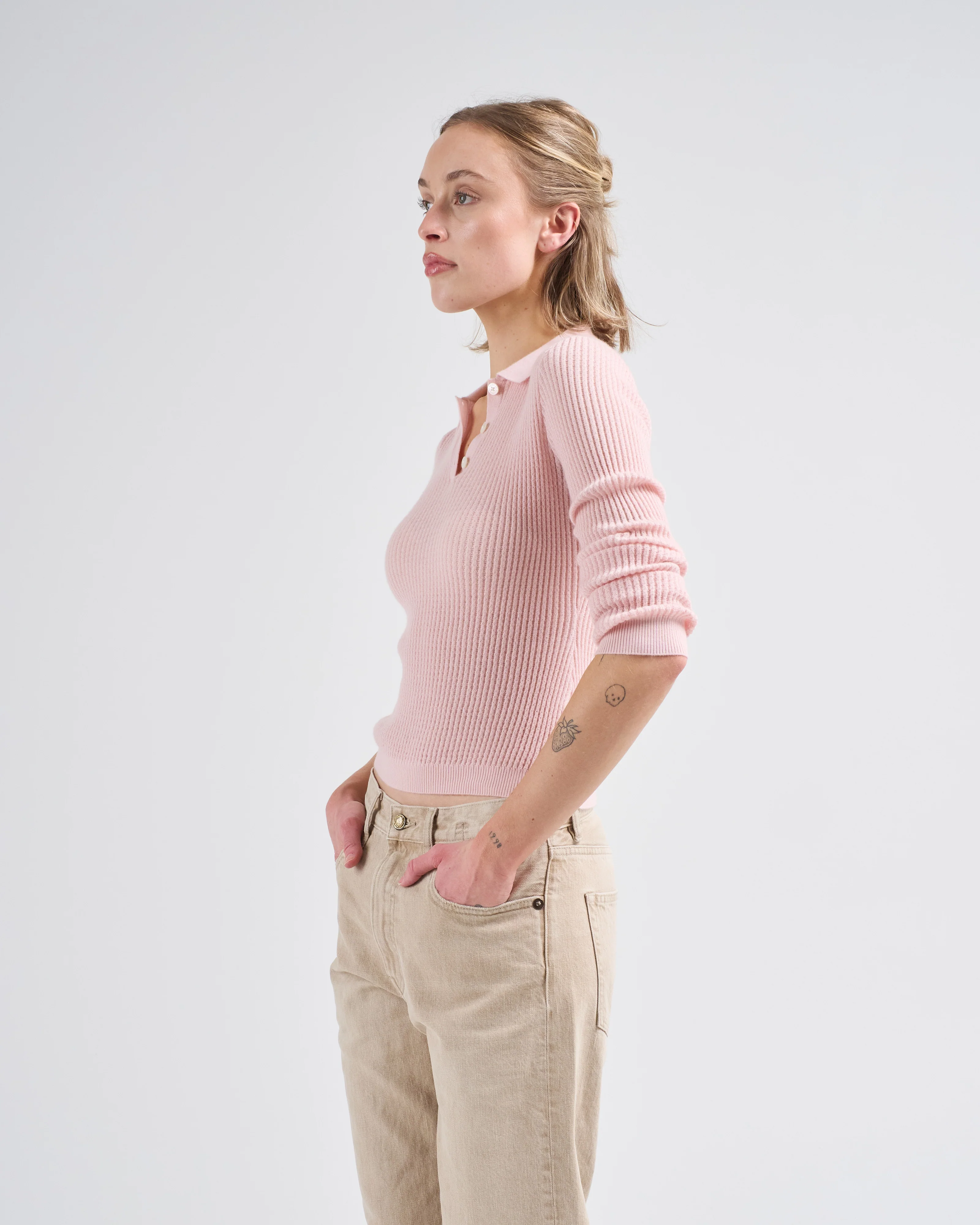 ls shrunken polo in cashmere - Image 3