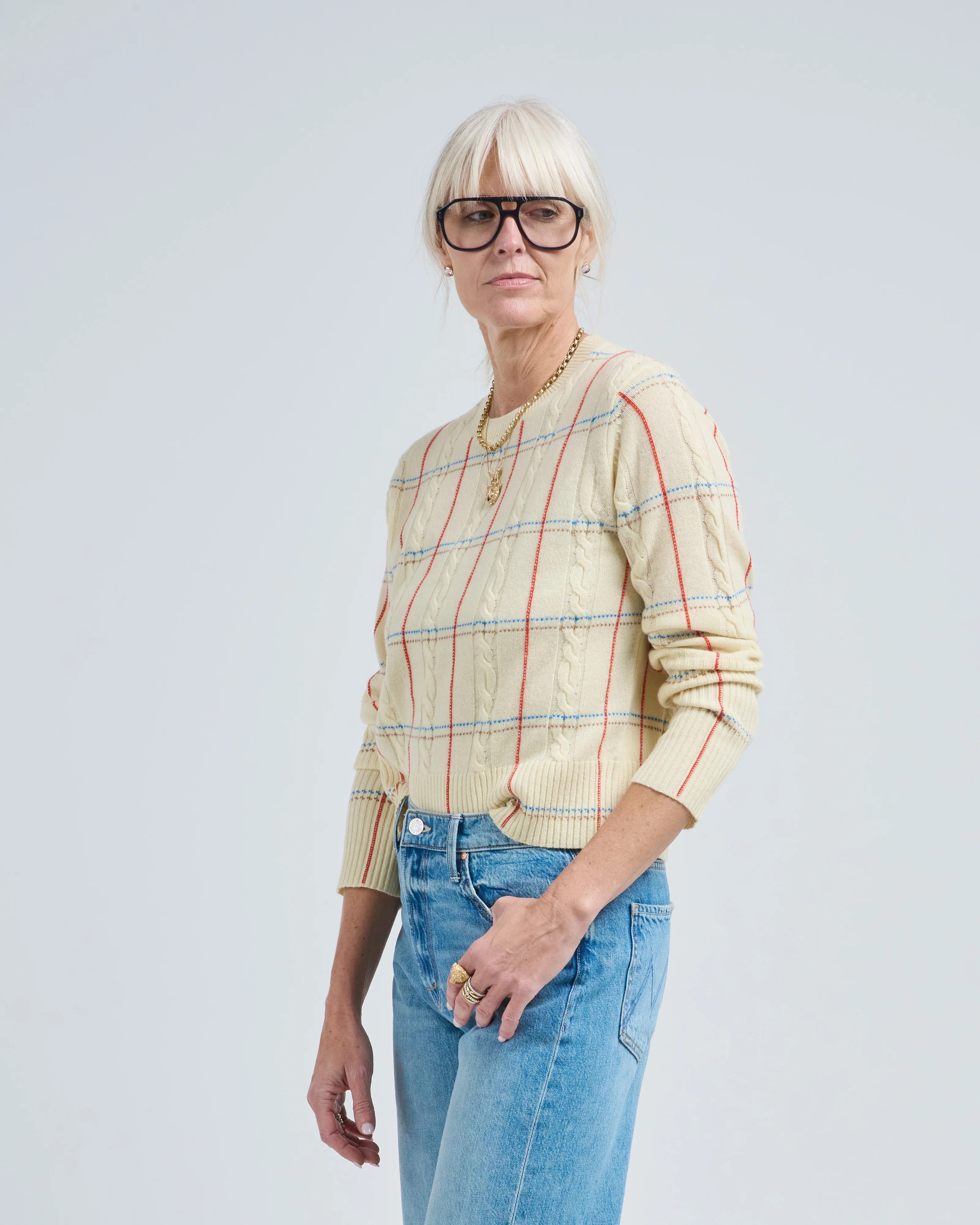 shrunken check crew - Image 4