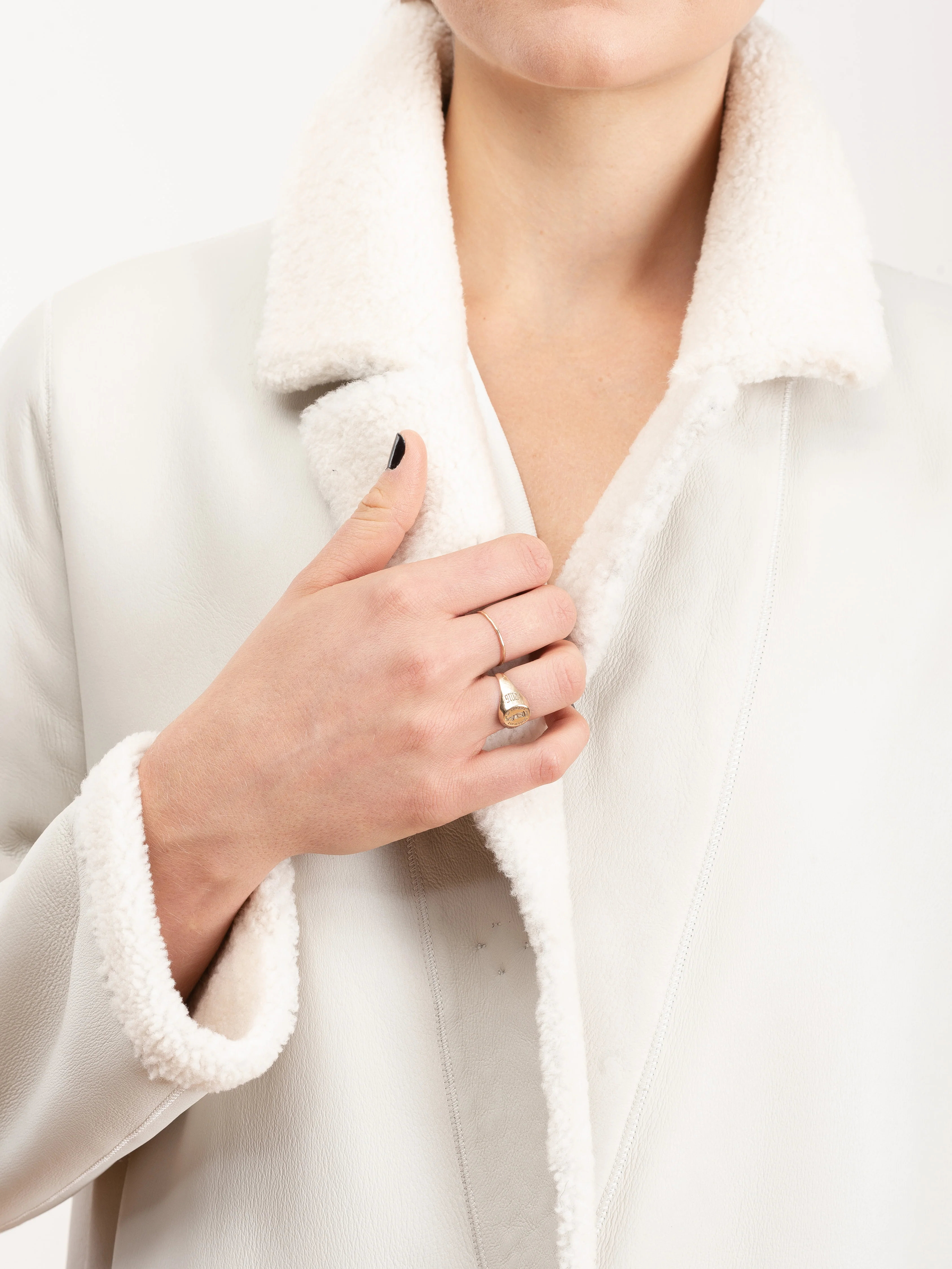 luvas merino city coat - chalk - Image 4