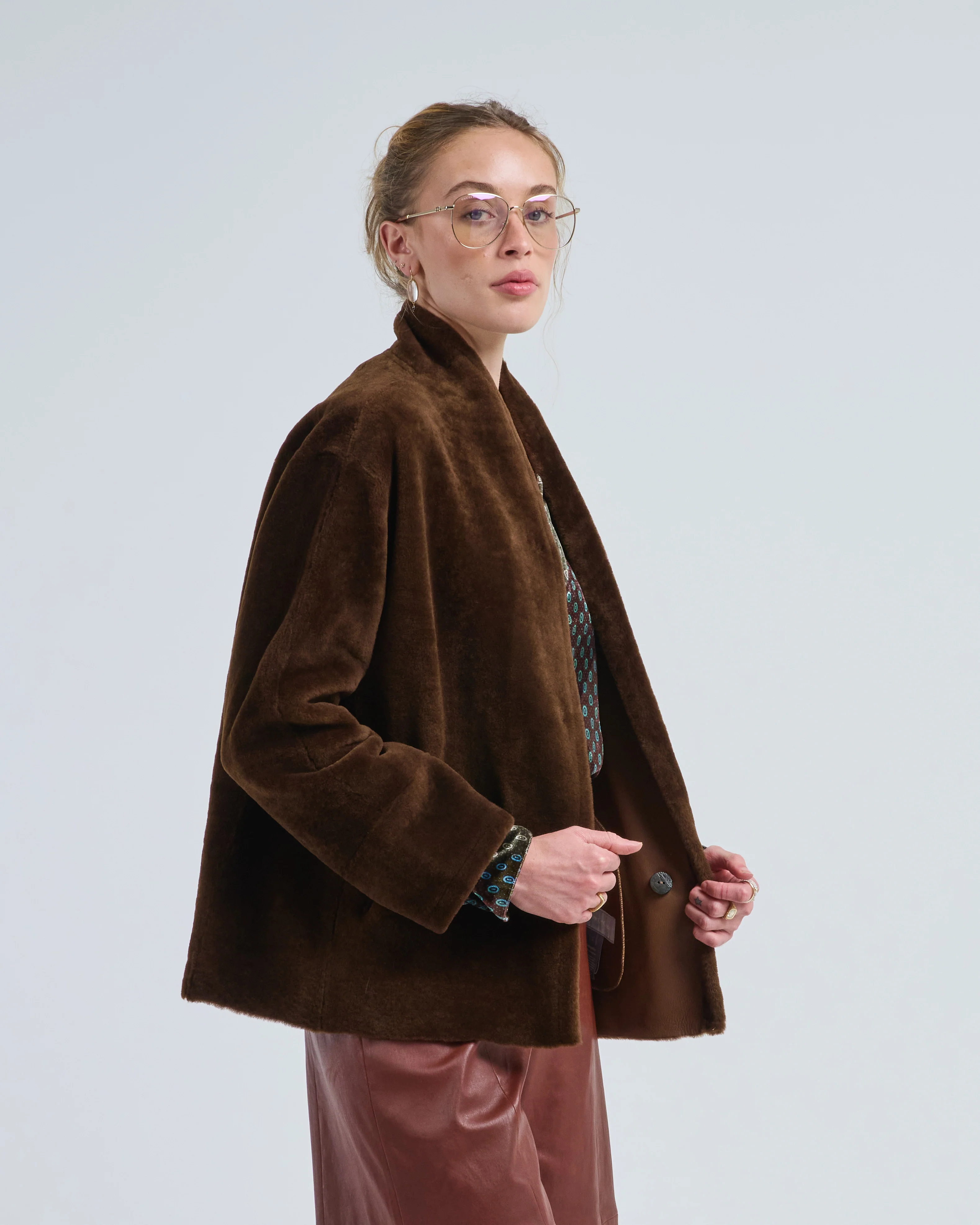 reversible shearling celtique jacket - Image 5