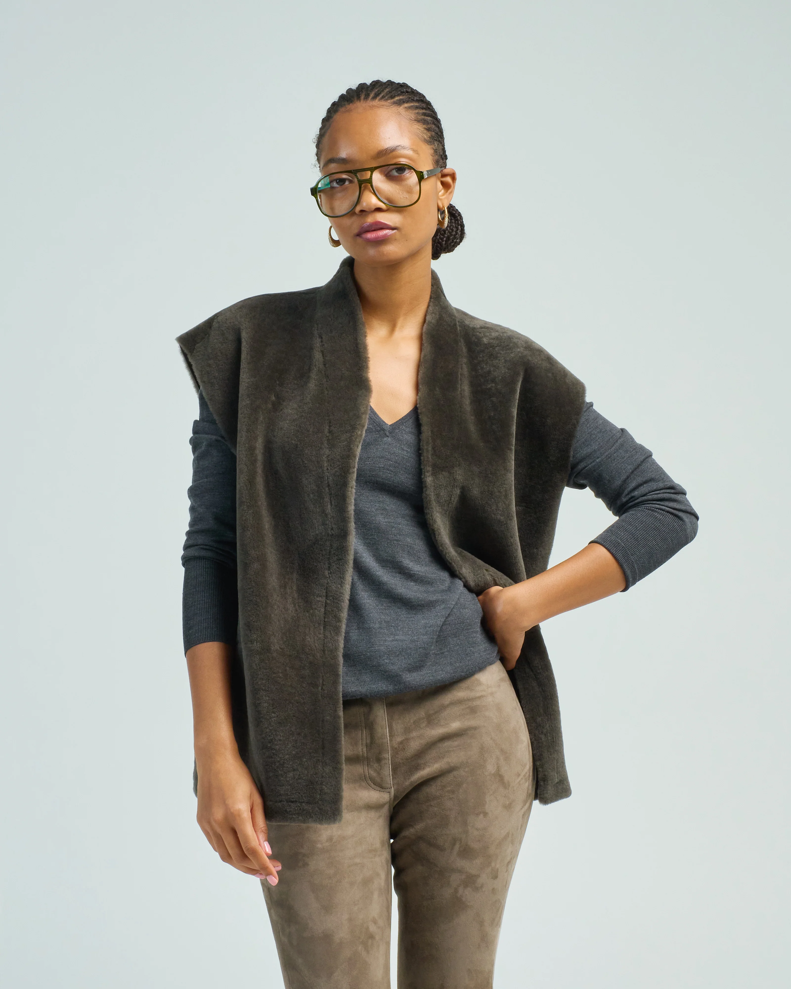 short boxy gilet - Image 2