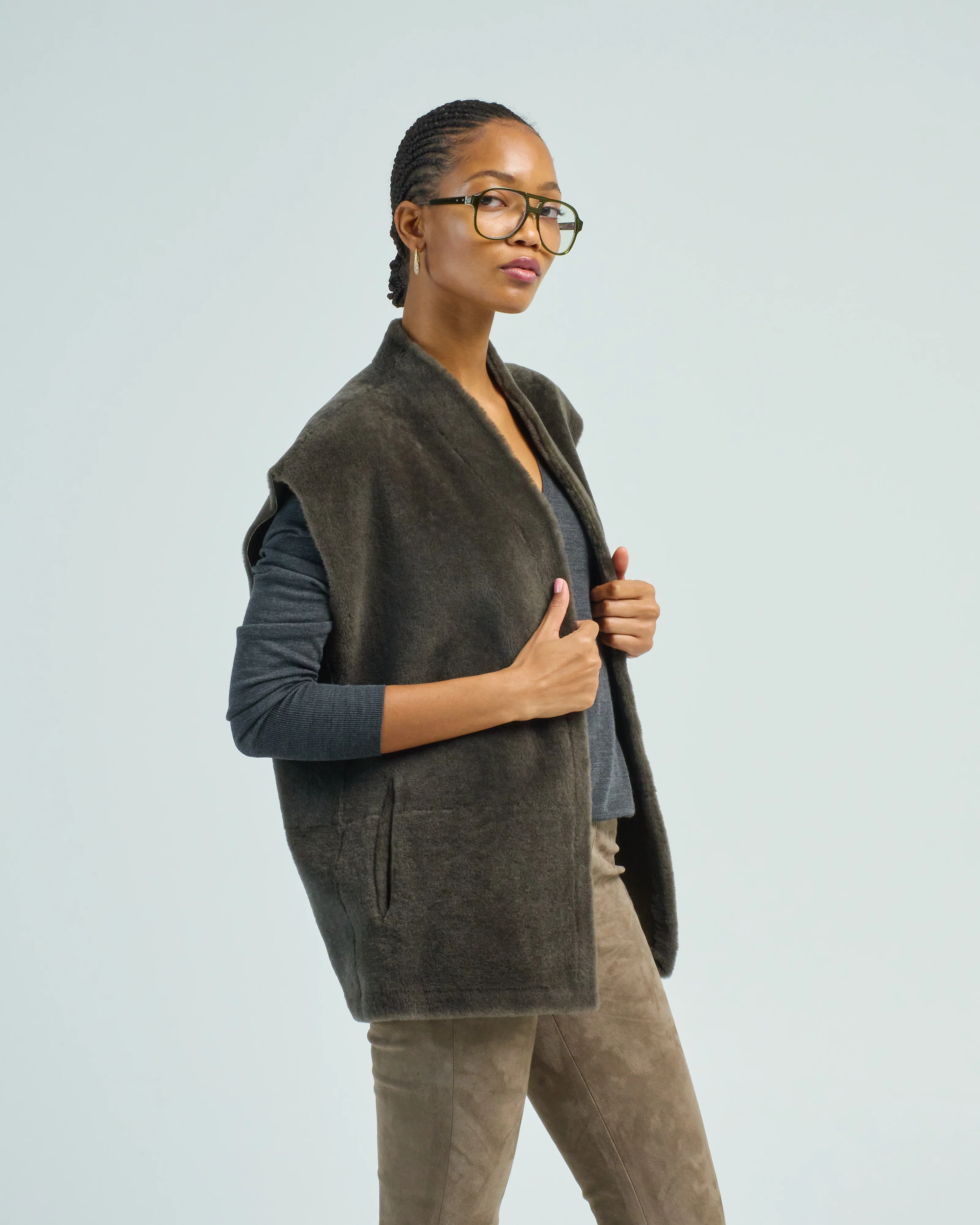short boxy gilet - Image 4
