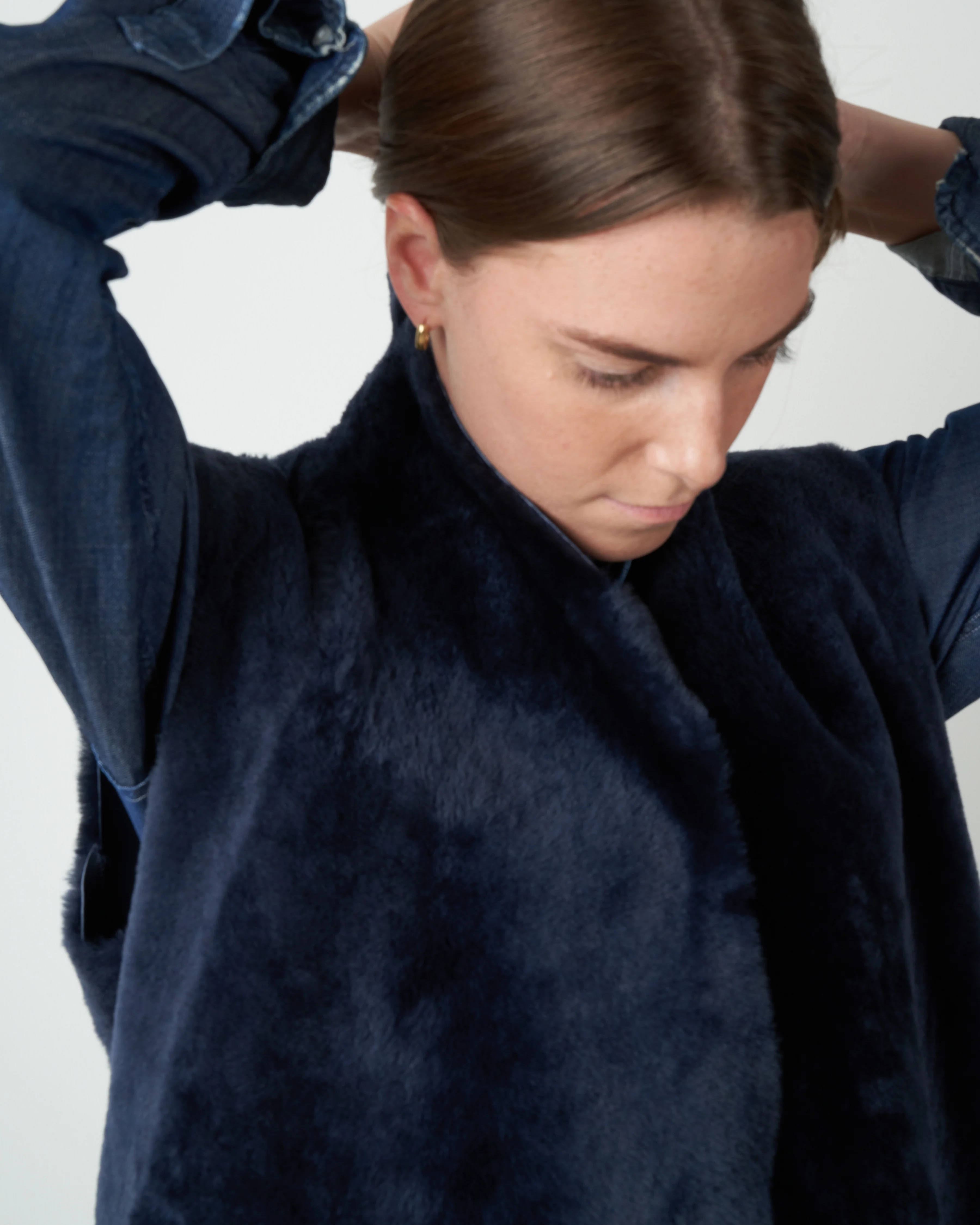 merinillo mid-length gilet - navy - Image 5